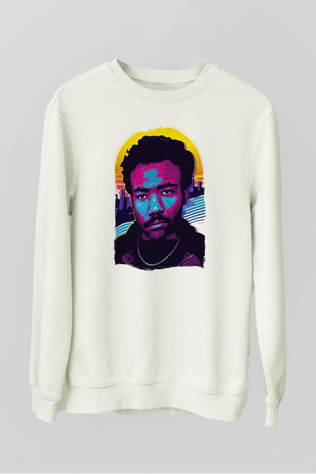 Donald Glover Beyaz Unisex Sweatshirt