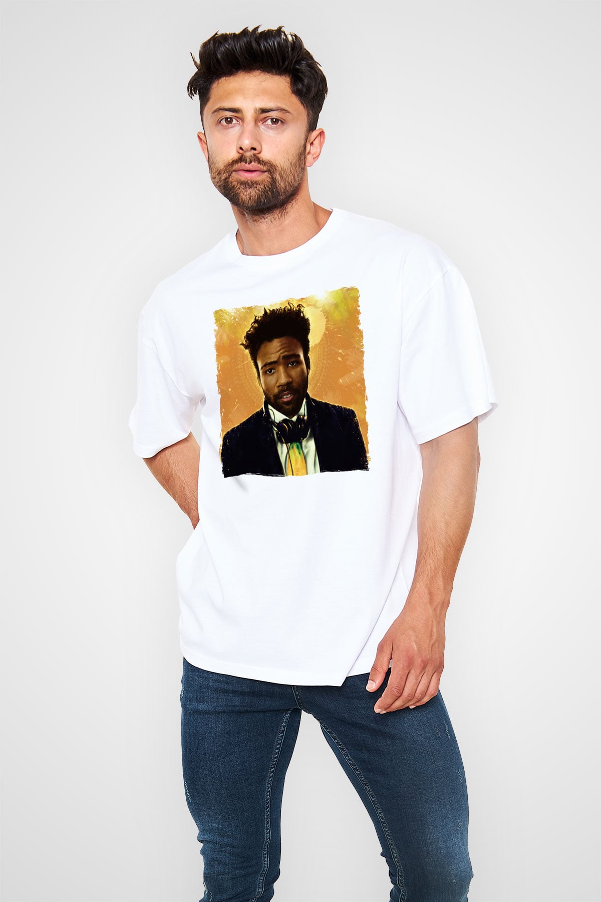 Donald Glover Beyaz Unisex Tişört T-Shirt - TişörtFabrikası