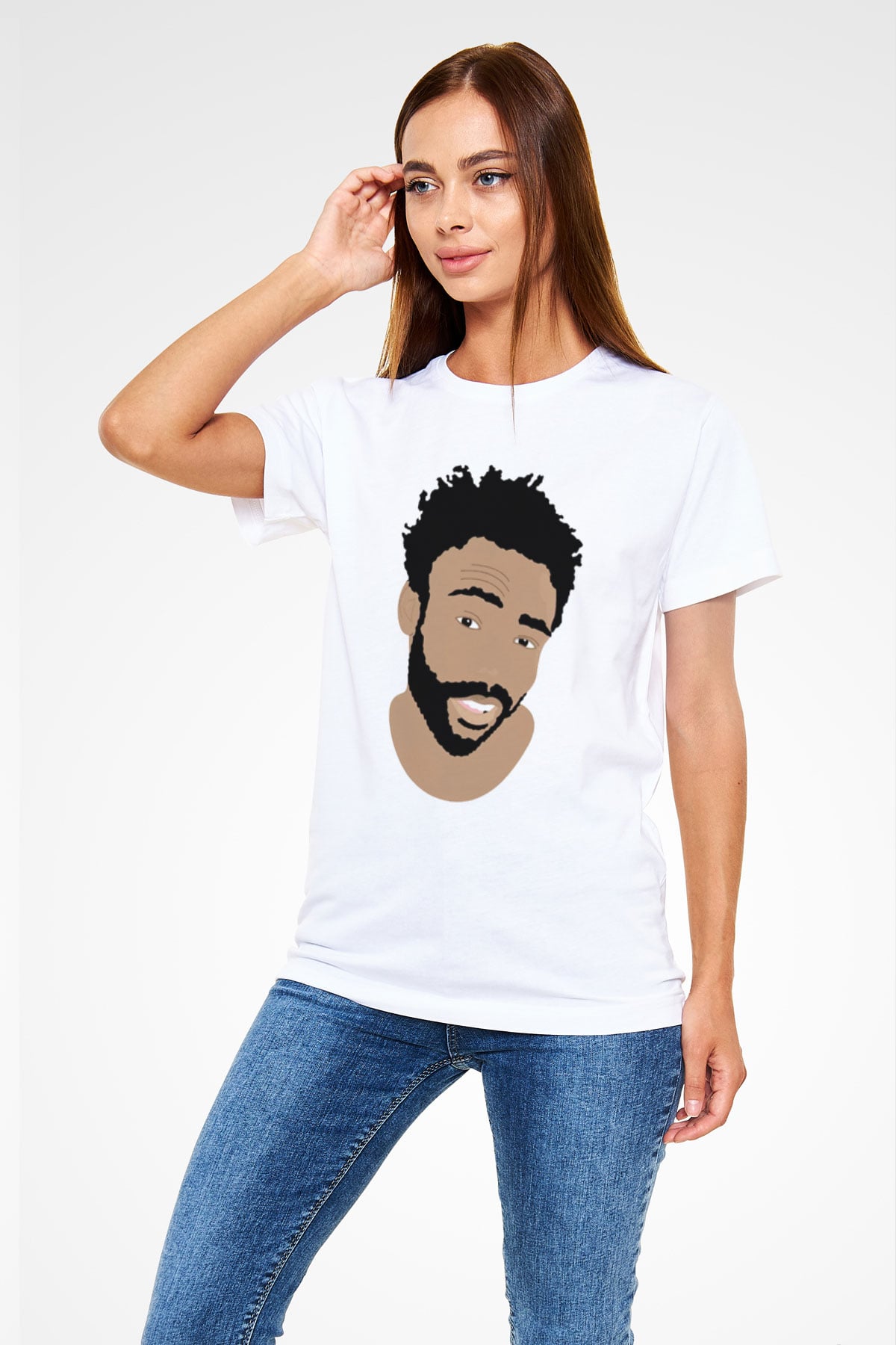 Donald Glover Beyaz Unisex Tişört T-Shirt - TişörtFabrikası