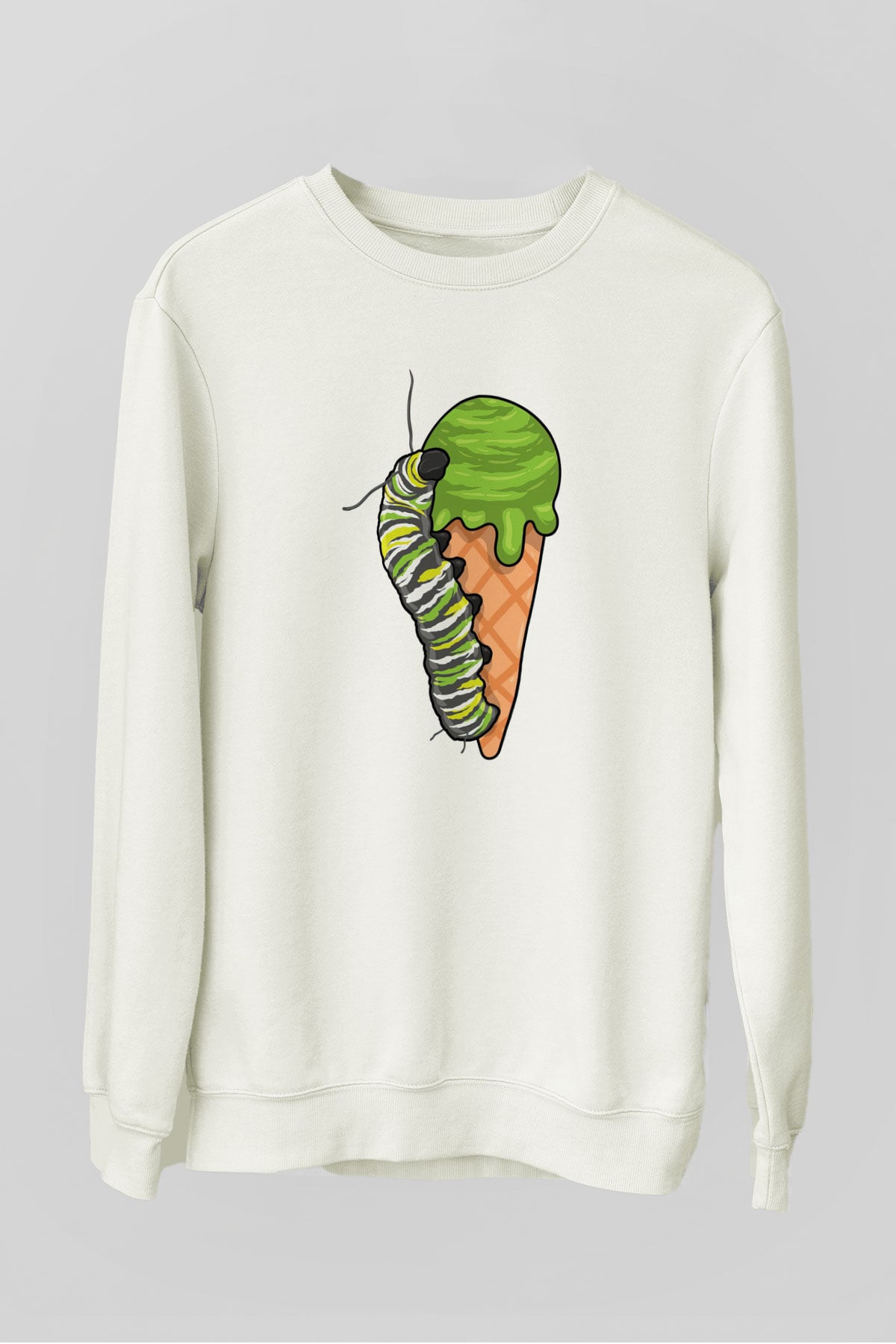 Dondurmacı Beyaz Unisex Sweatshirt