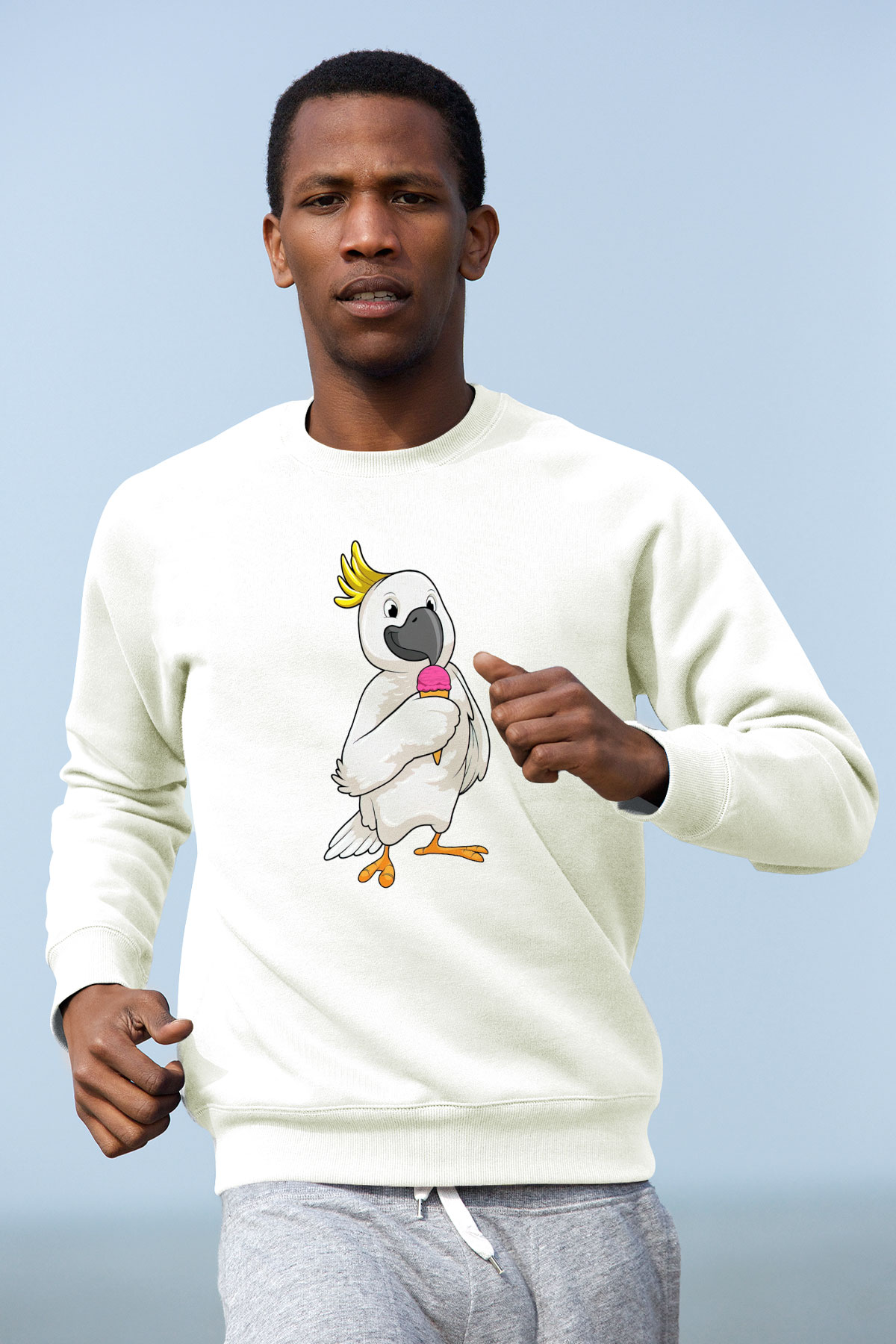 Dondurmacı Beyaz Unisex Sweatshirt