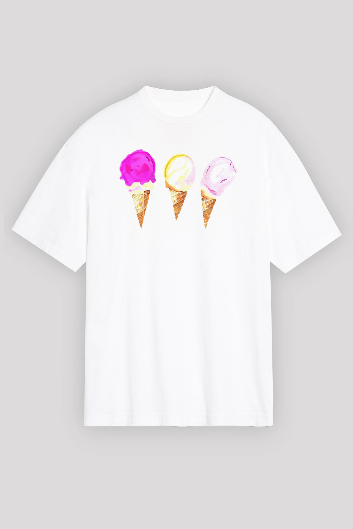 Dondurmacı Beyaz Unisex Tişört T-Shirt - TişörtFabrikası