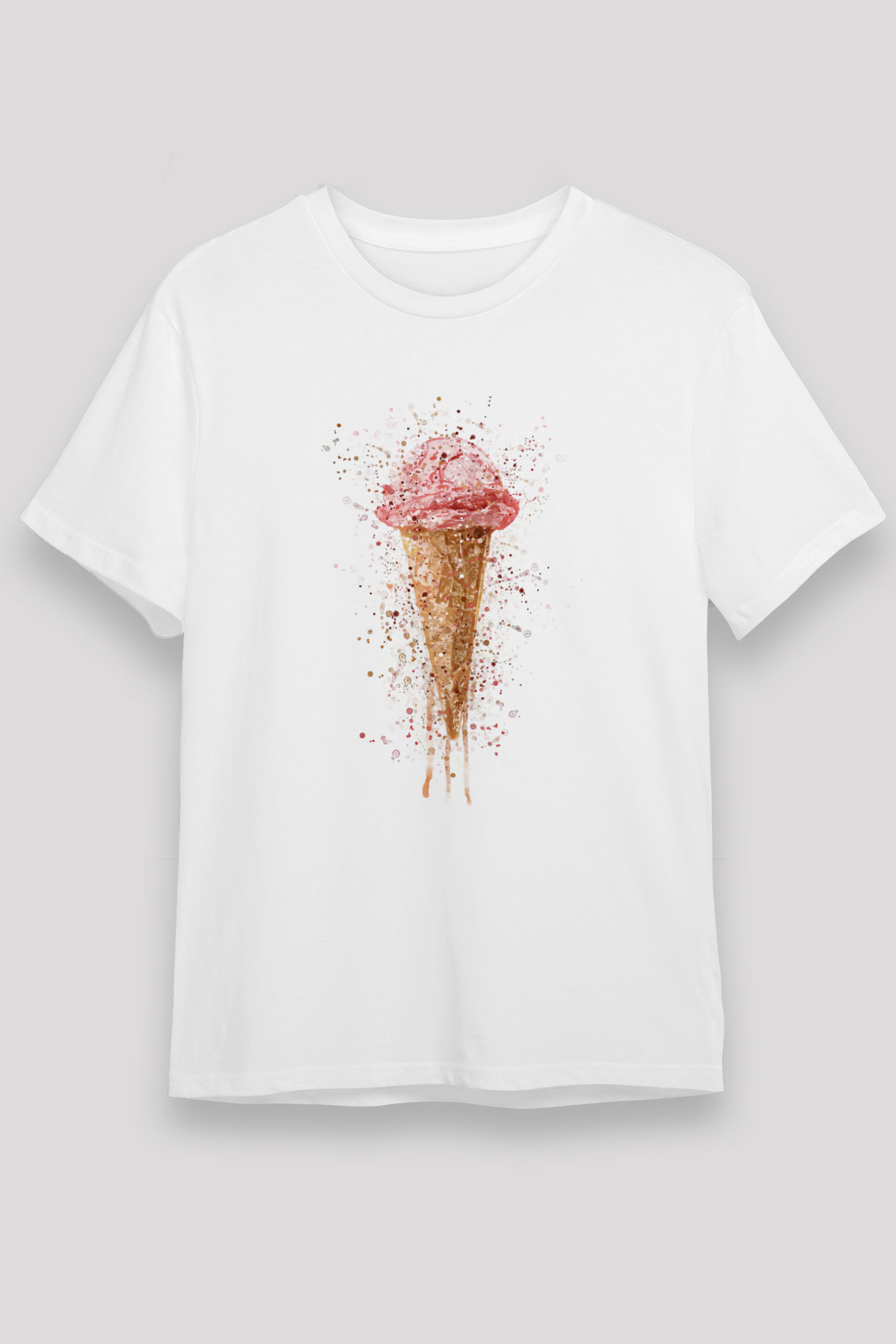 Dondurmacı Beyaz Unisex Tişört T-Shirt - TişörtFabrikası