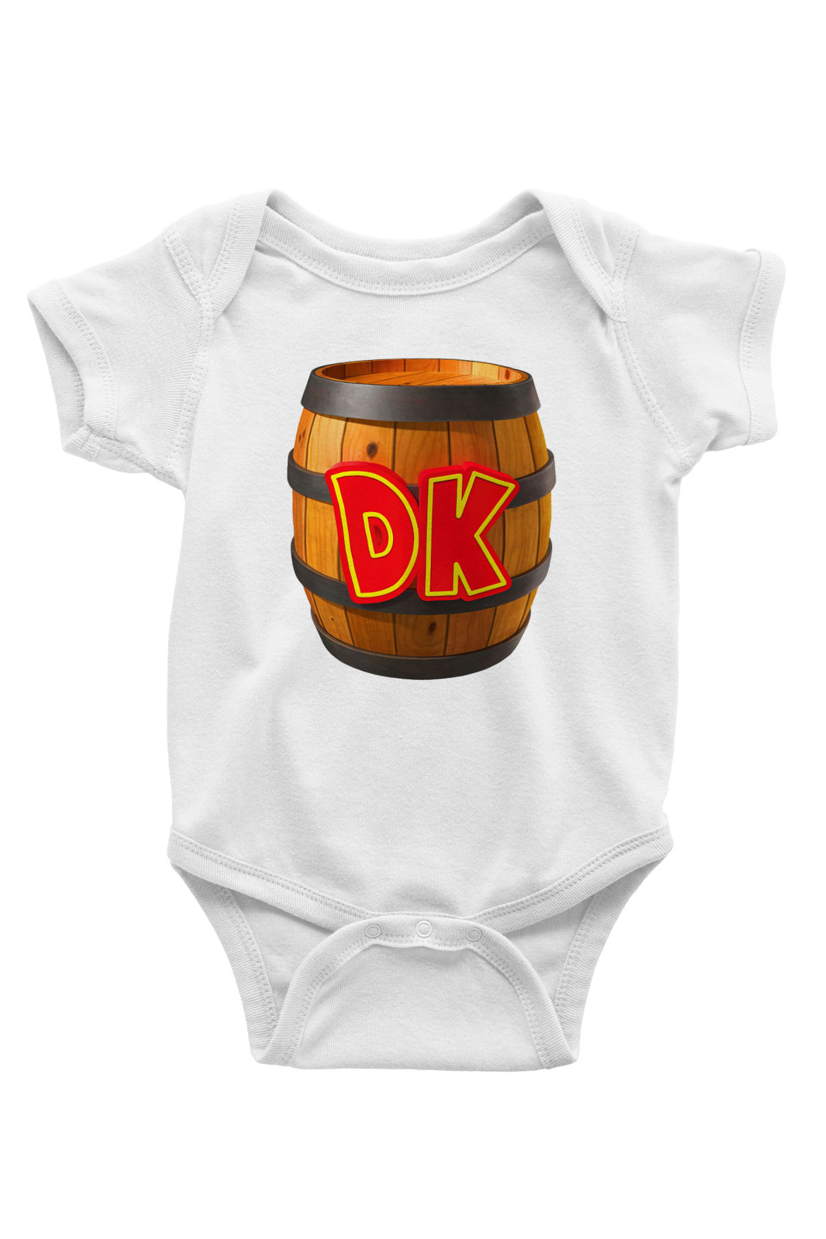 Donkey Kong Baskılı Beyaz Unisex Bebek Body - Zıbın