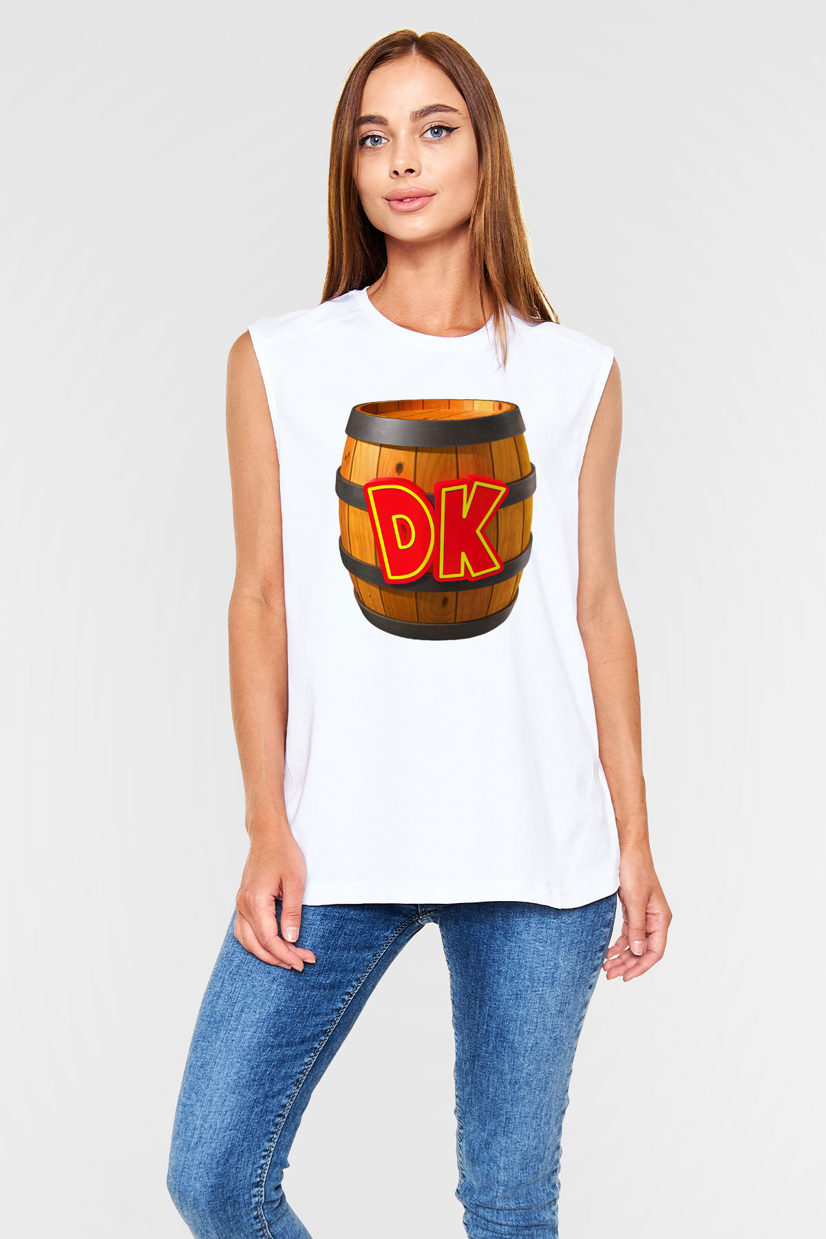 Donkey Kong Beyaz Unisex Kolsuz Tişört