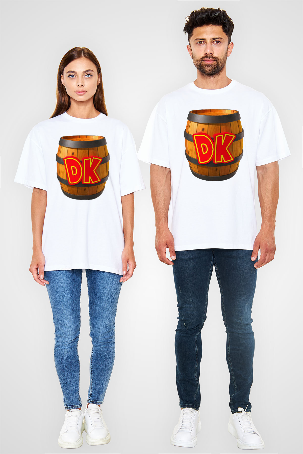 Donkey Kong Beyaz Unisex Oversize Tişört T-Shirt