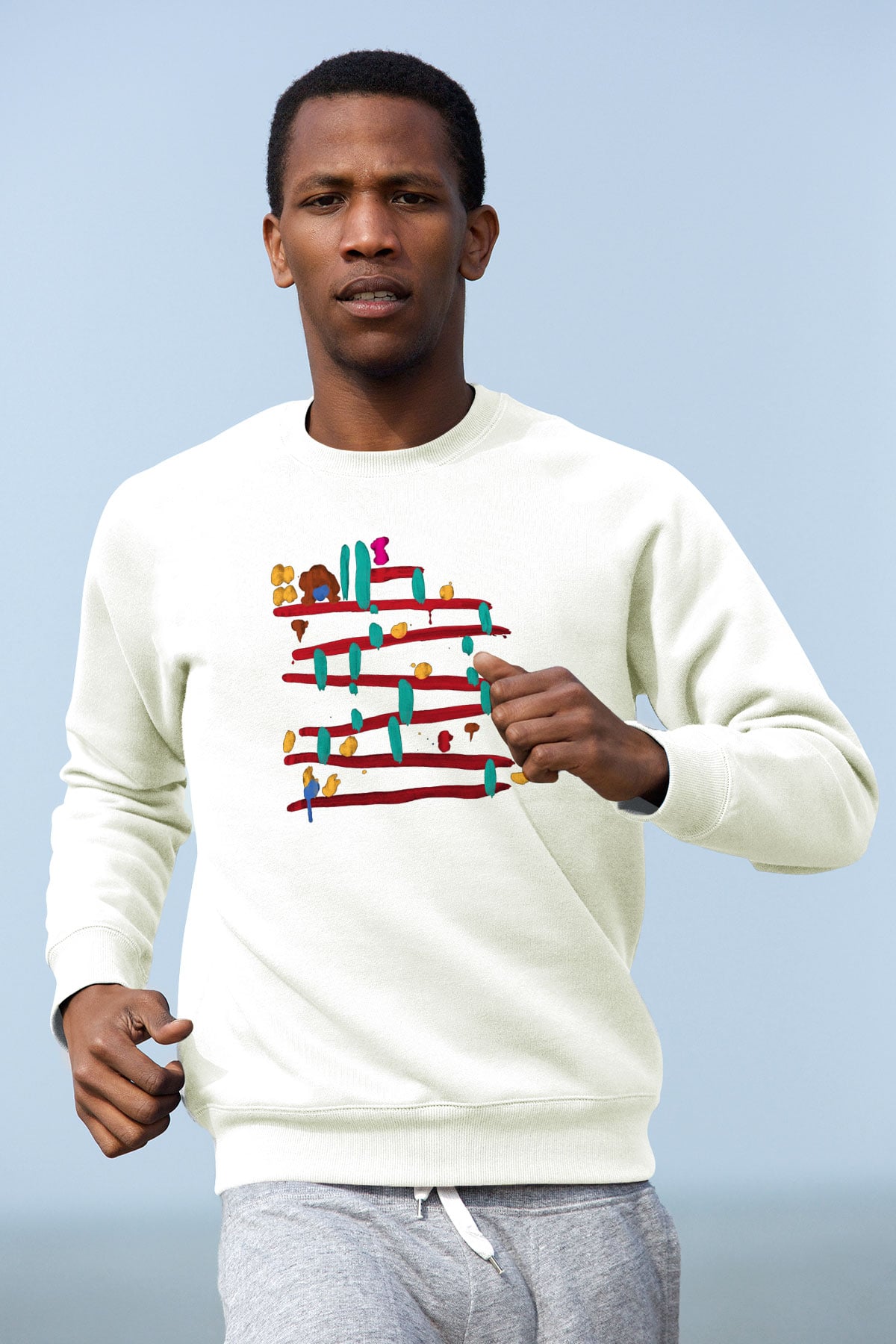Donkey Kong Beyaz Unisex Sweatshirt