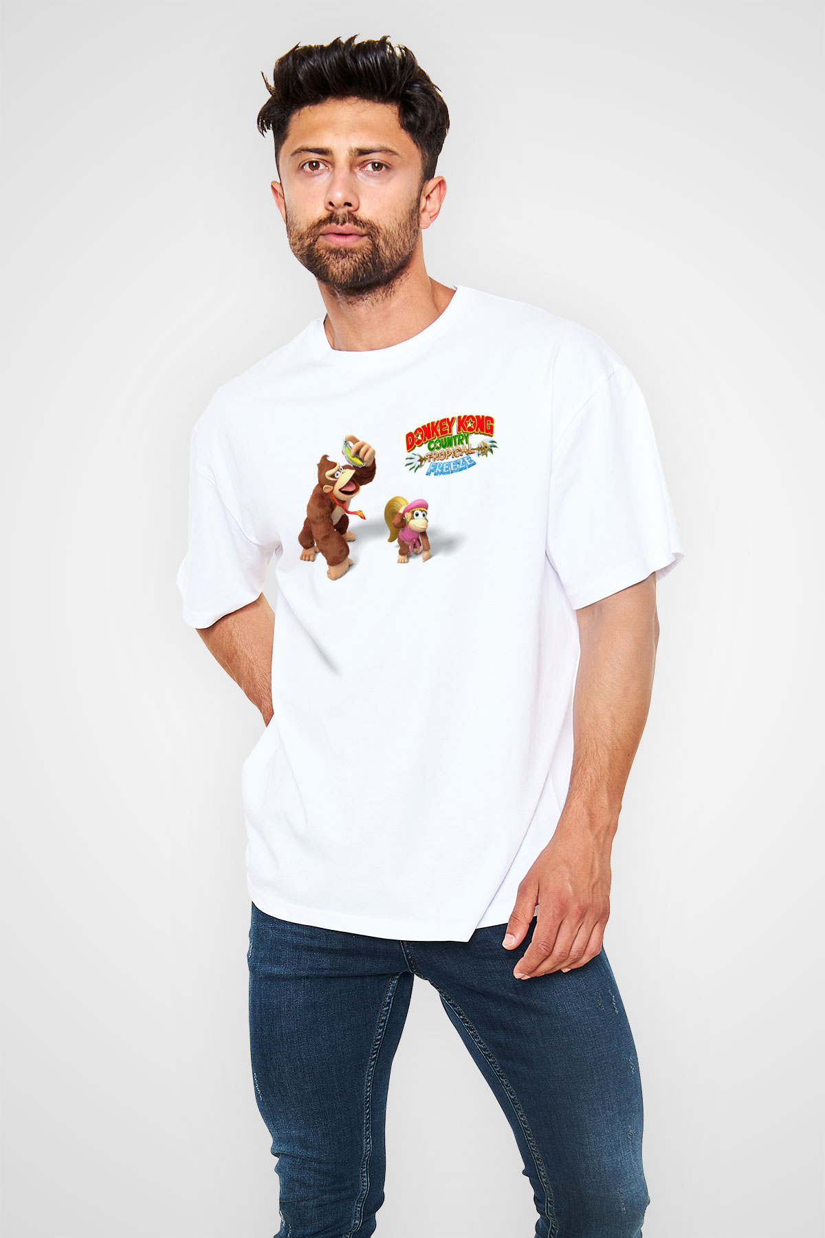 Donkey Kong Beyaz Unisex Tişört T-Shirt