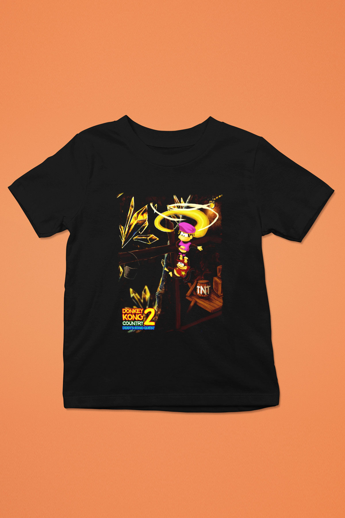 Donkey Kong Siyah Unisex  Çocuk Tişört