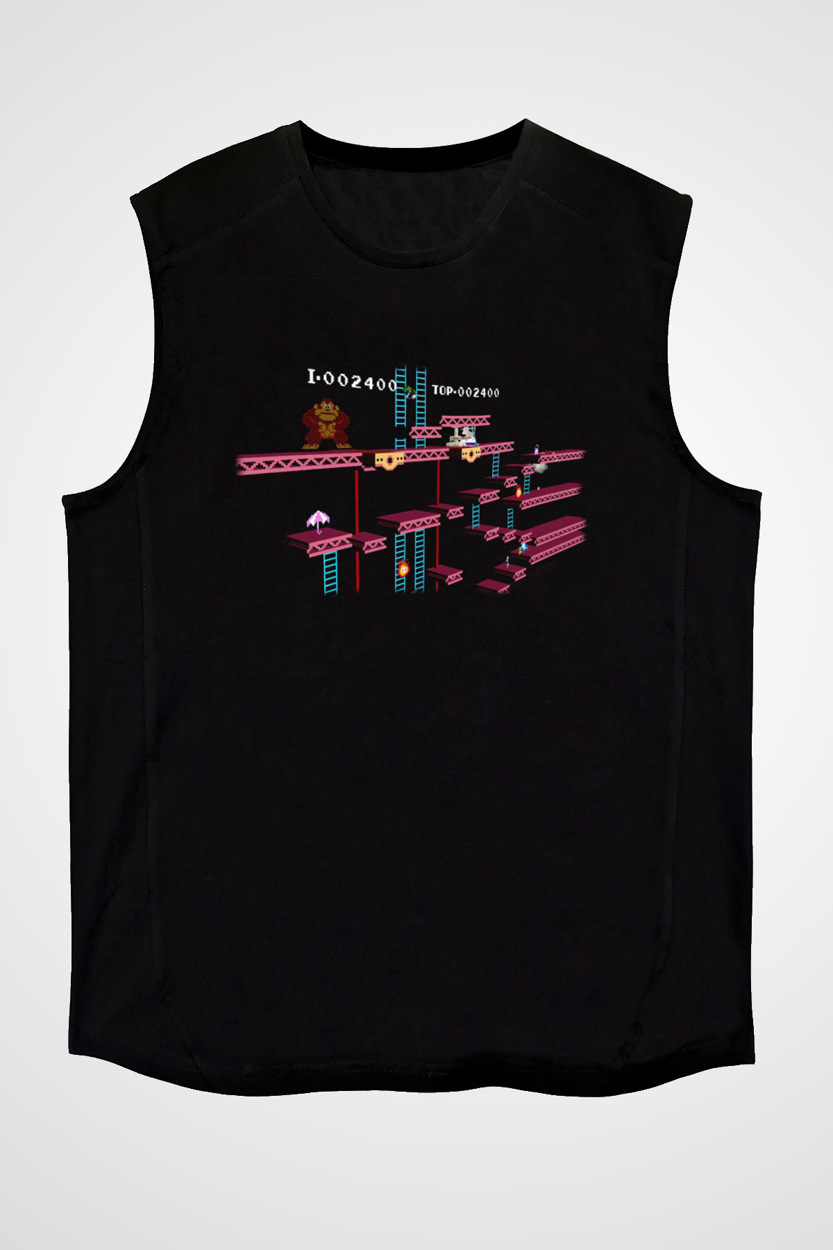Donkey Kong Siyah Unisex  Kolsuz Tişört