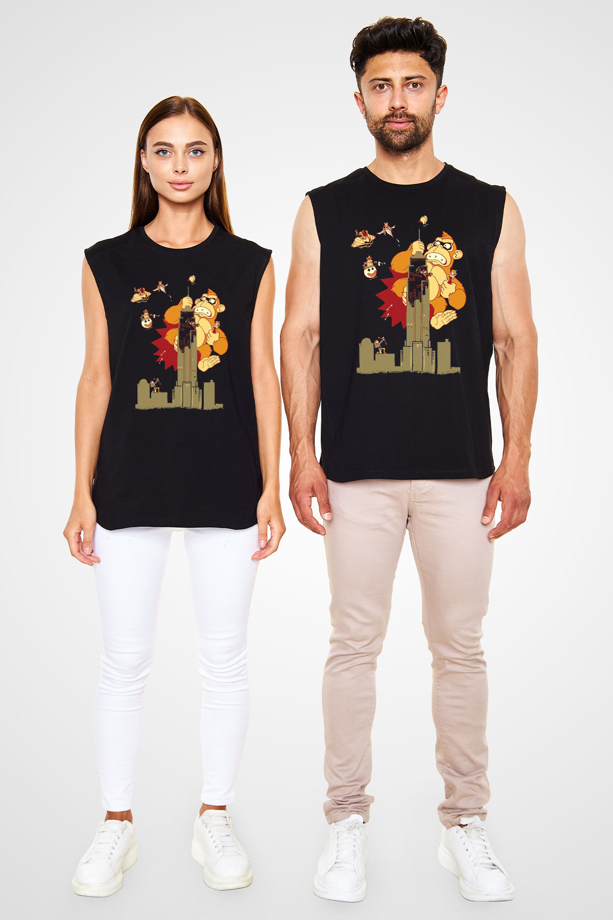 Donkey Kong Siyah Unisex  Kolsuz Tişört