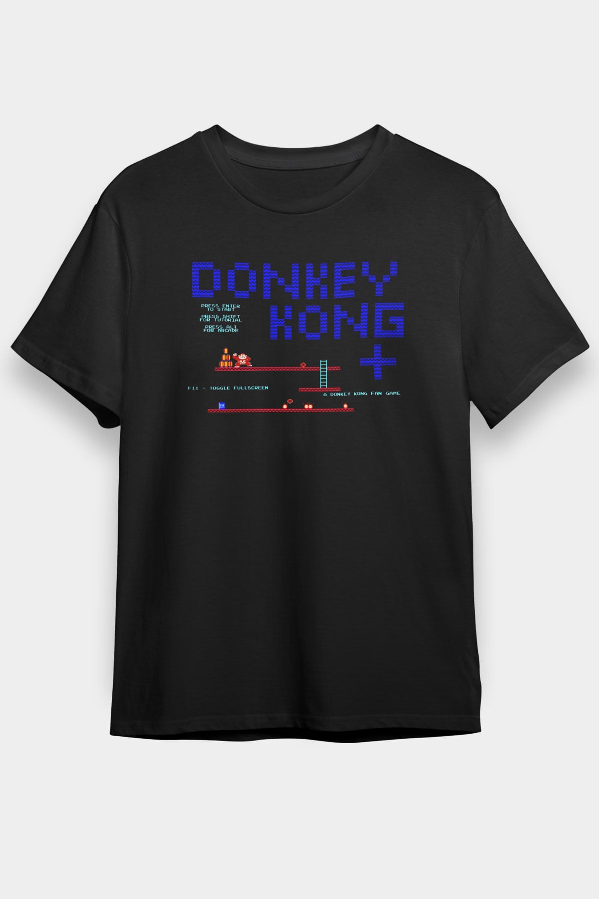 Donkey Kong Siyah Unisex Tişört