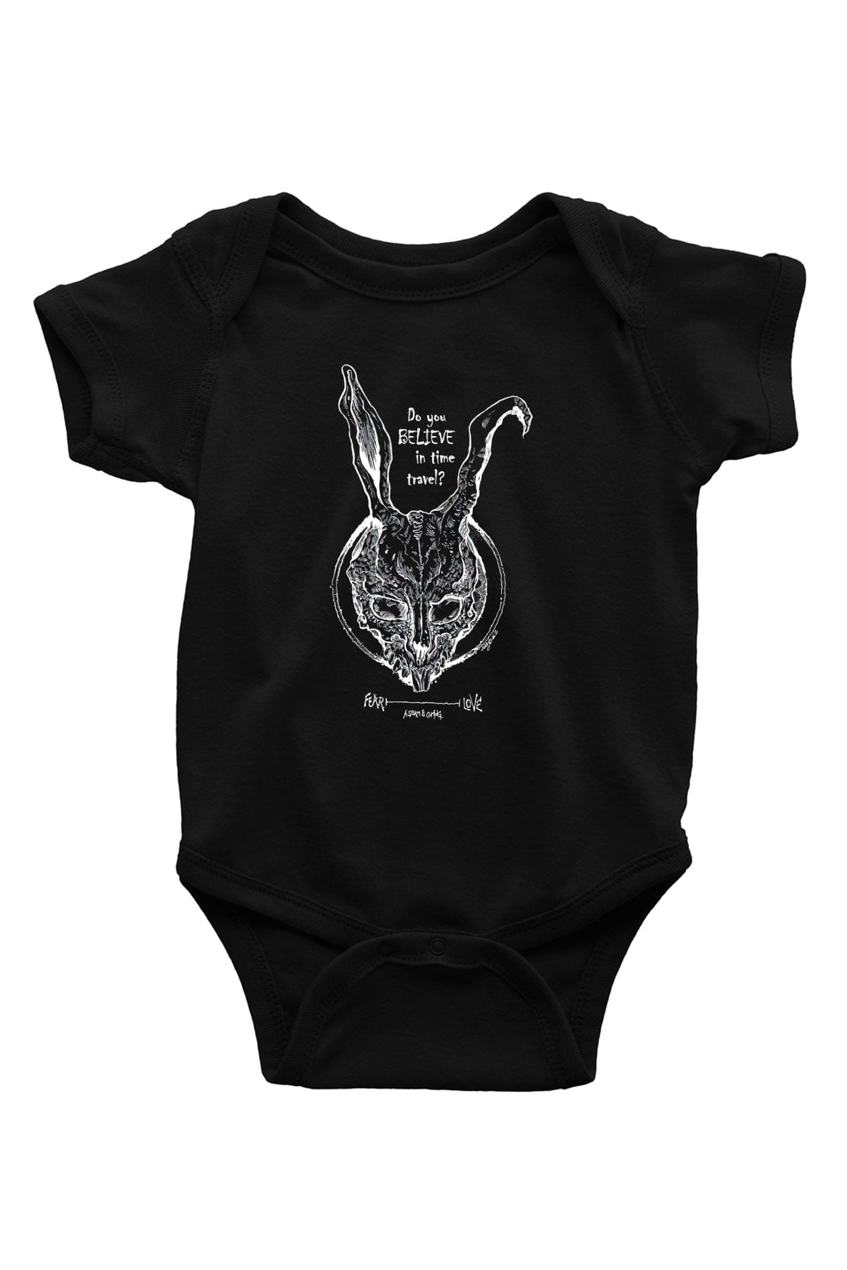 Donnie Darko Baskılı Unisex Siyah Bebek Body - Zıbın