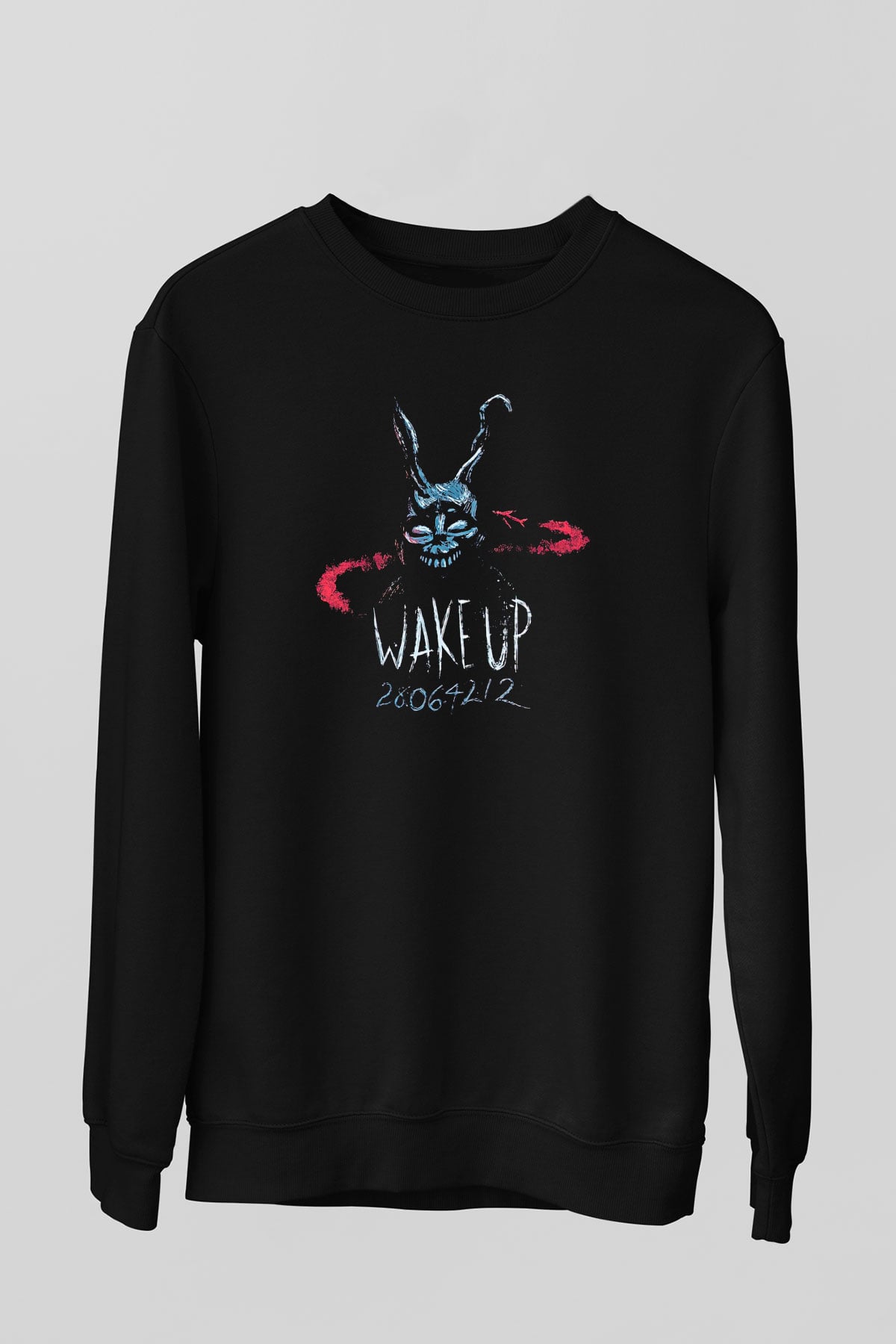 Donnie Darko Baskılı Unisex Siyah Sweatshirt
