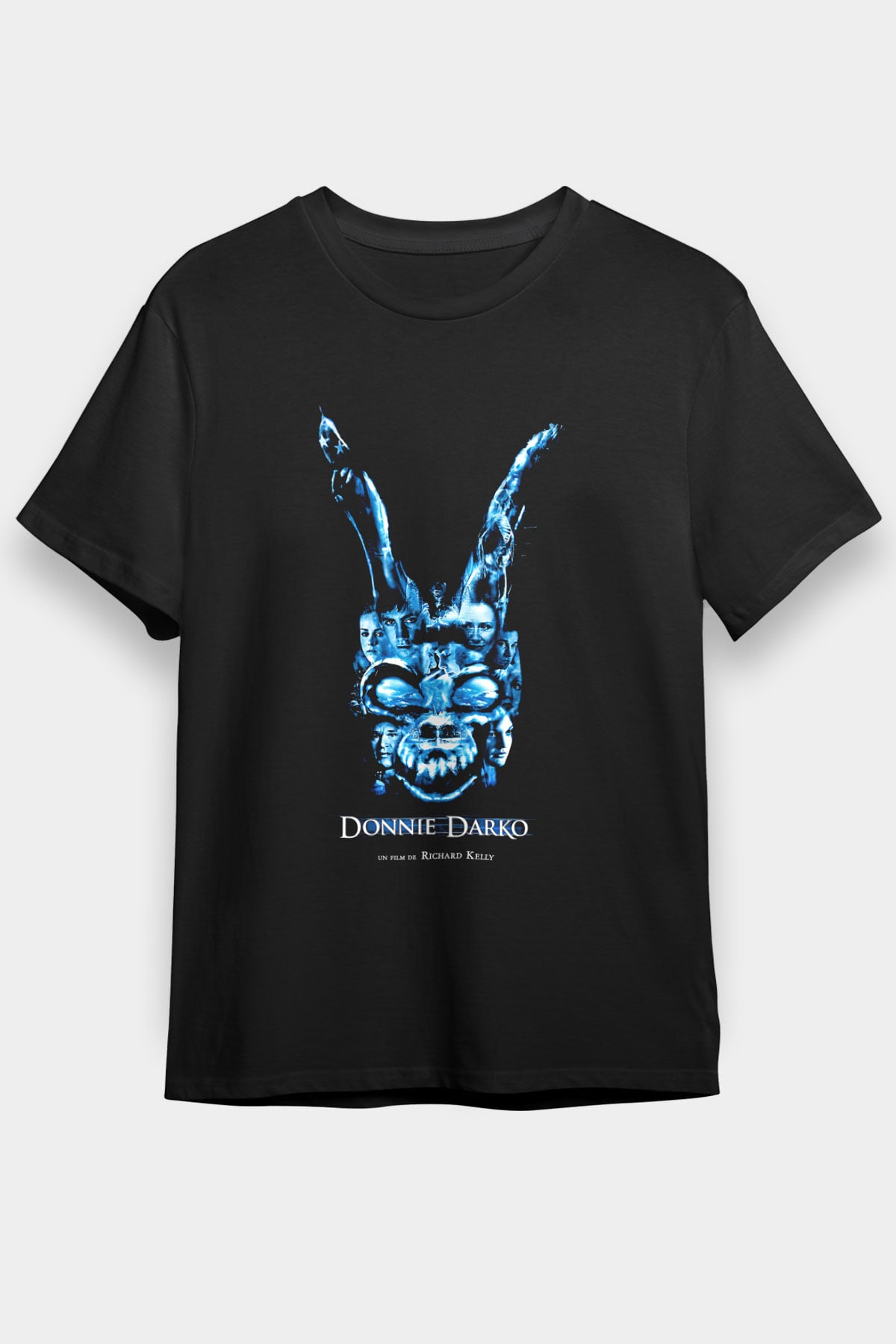 Donnie Darko Baskılı Unisex Siyah Tişört - Tshirt