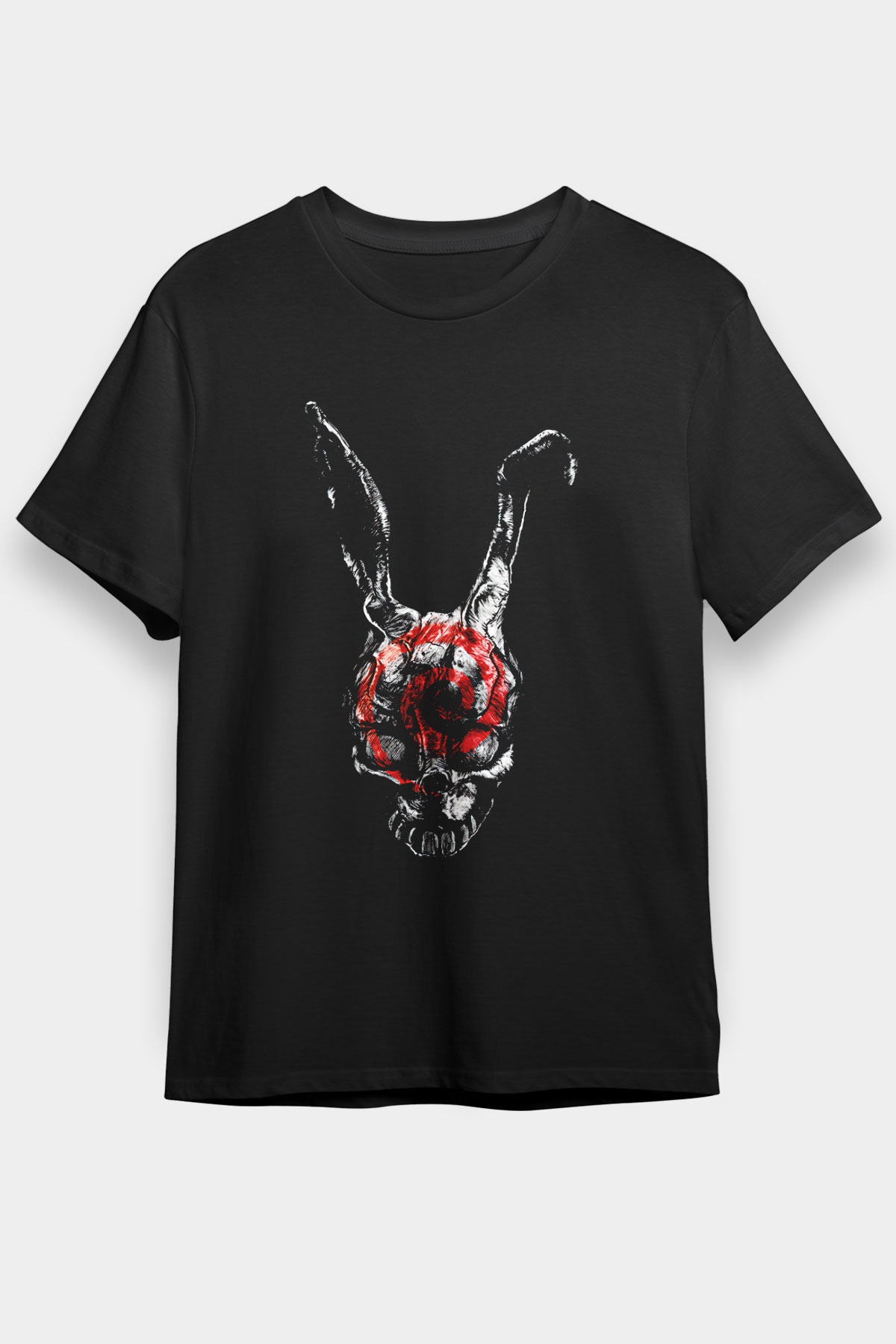 Donnie Darko Baskılı Unisex Siyah Tişört - Tshirt