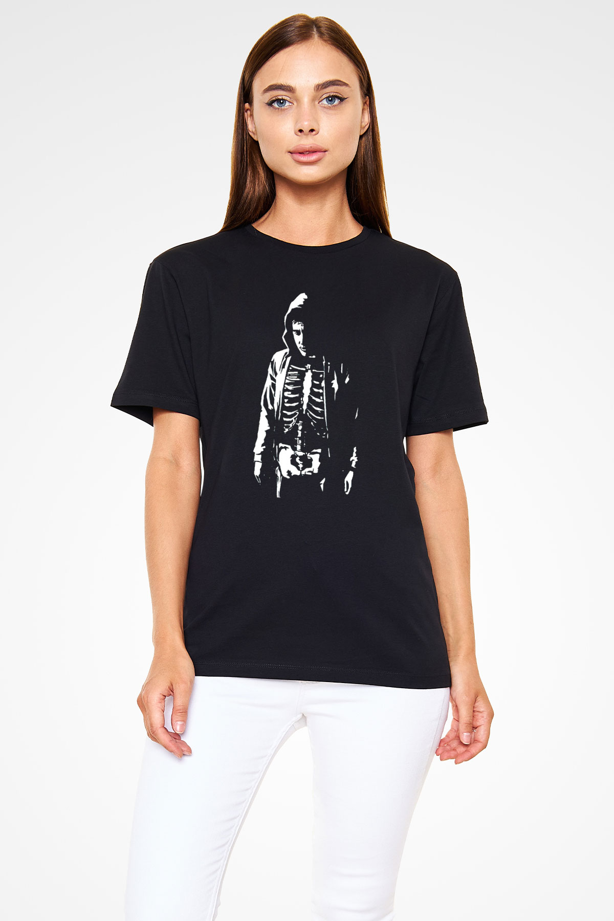 Donnie Darko Baskılı Unisex Siyah Tişört - Tshirt