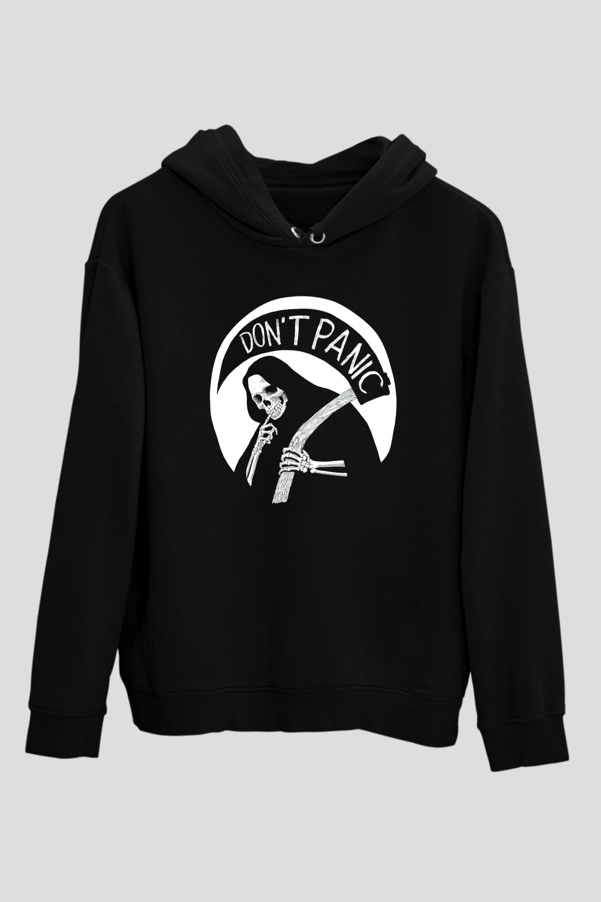 Don't Panic TemalıSiyah  Unisex Hoodie