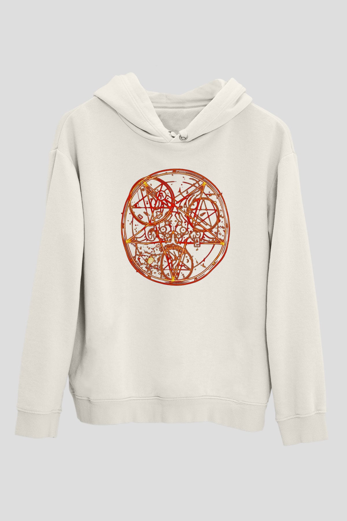 Doom Beyaz Unisex Kapşonlu Sweatshirt