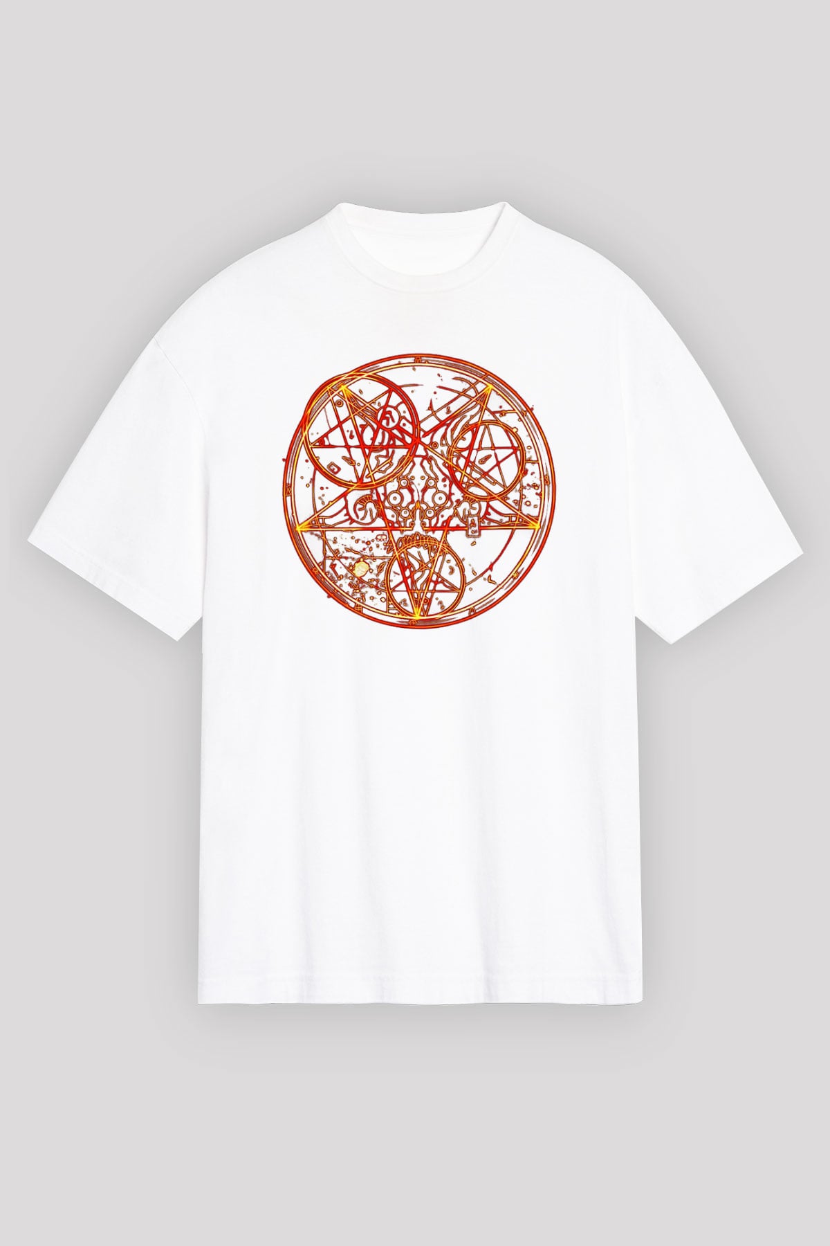 Doom Beyaz Unisex Oversize Tişört T-Shirt
