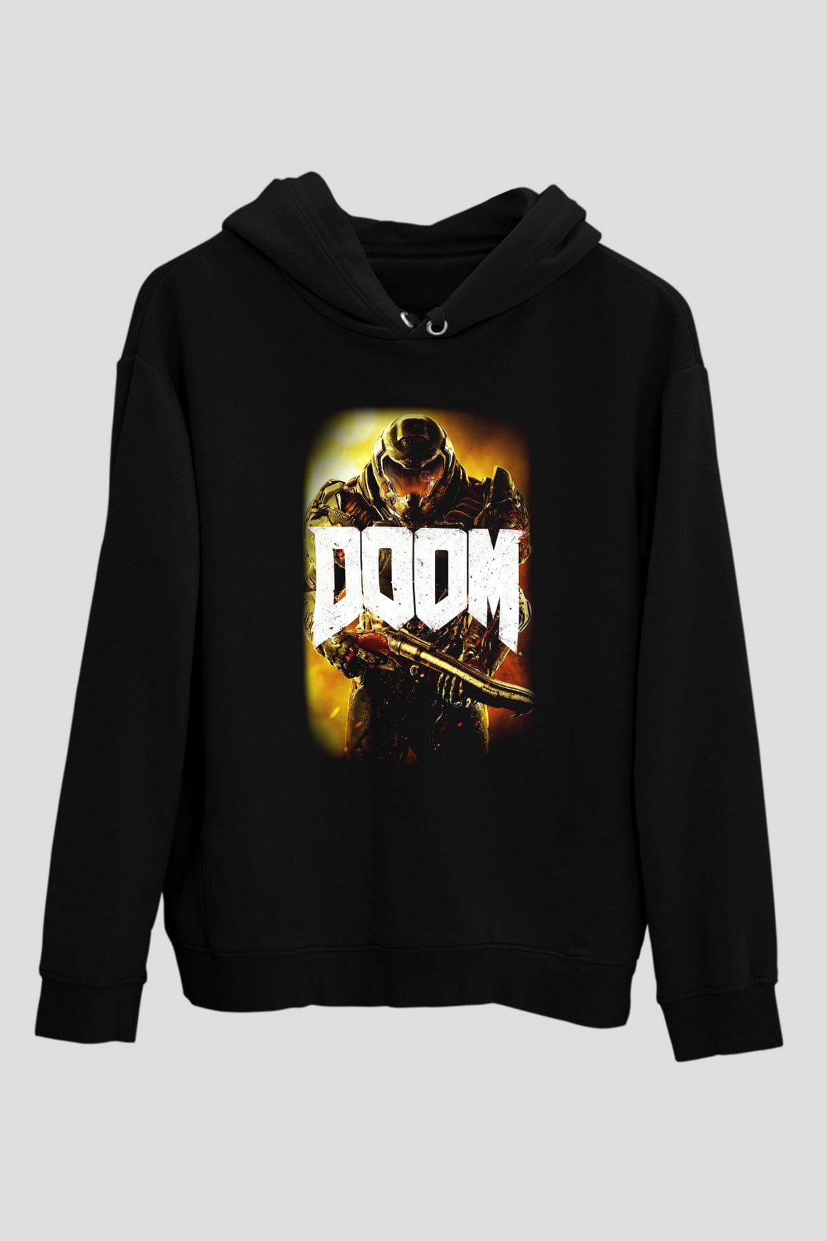 Doom Siyah Unisex Hoodie