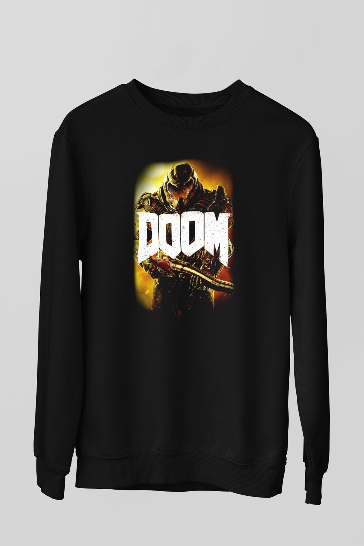 Doom Siyah Unisex Sweatshirt