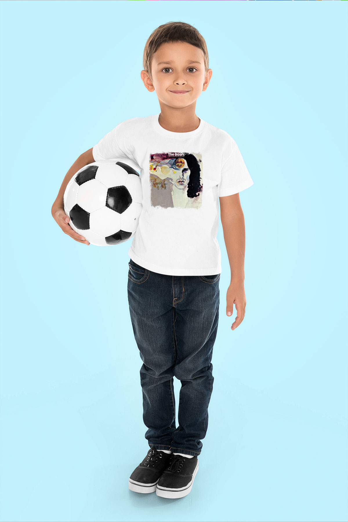 Doors Baskılı Unisex Beyaz Çocuk Tişört