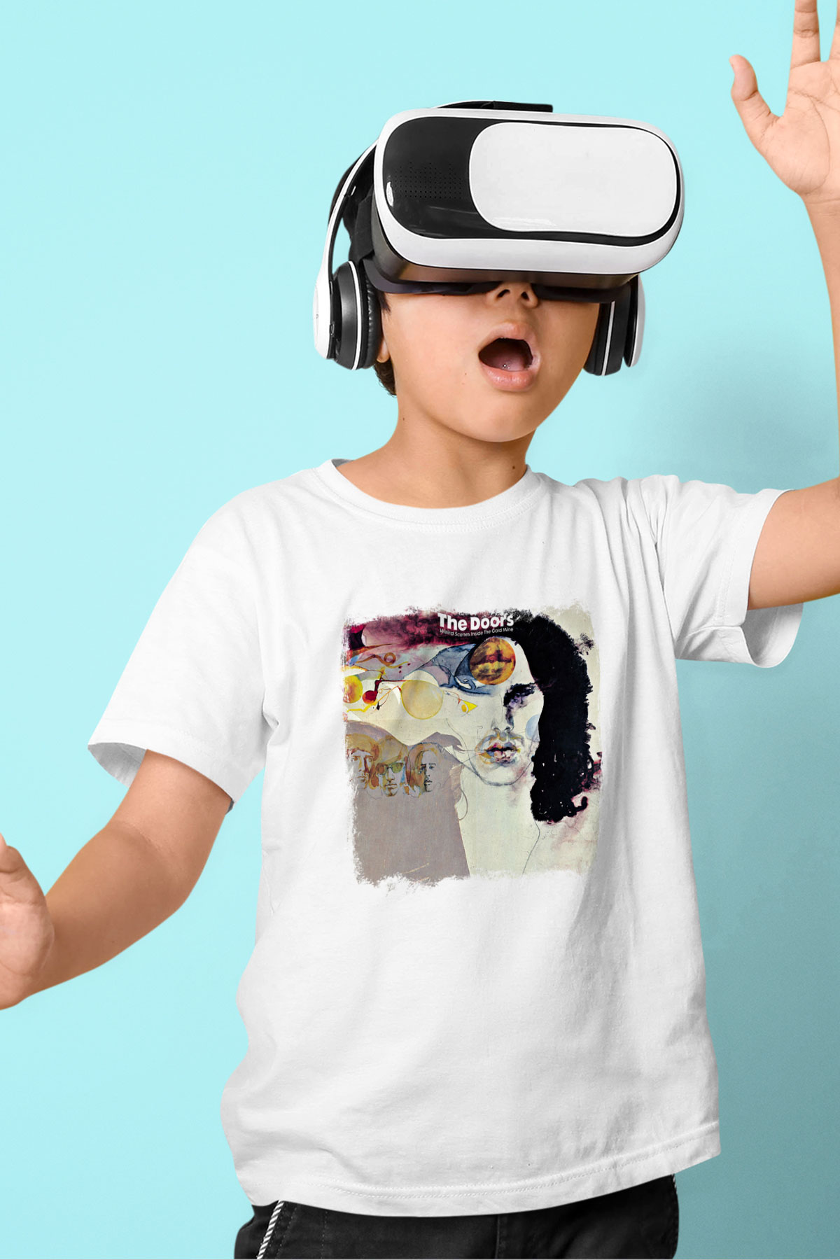 Doors Baskılı Unisex Beyaz Çocuk Tişört