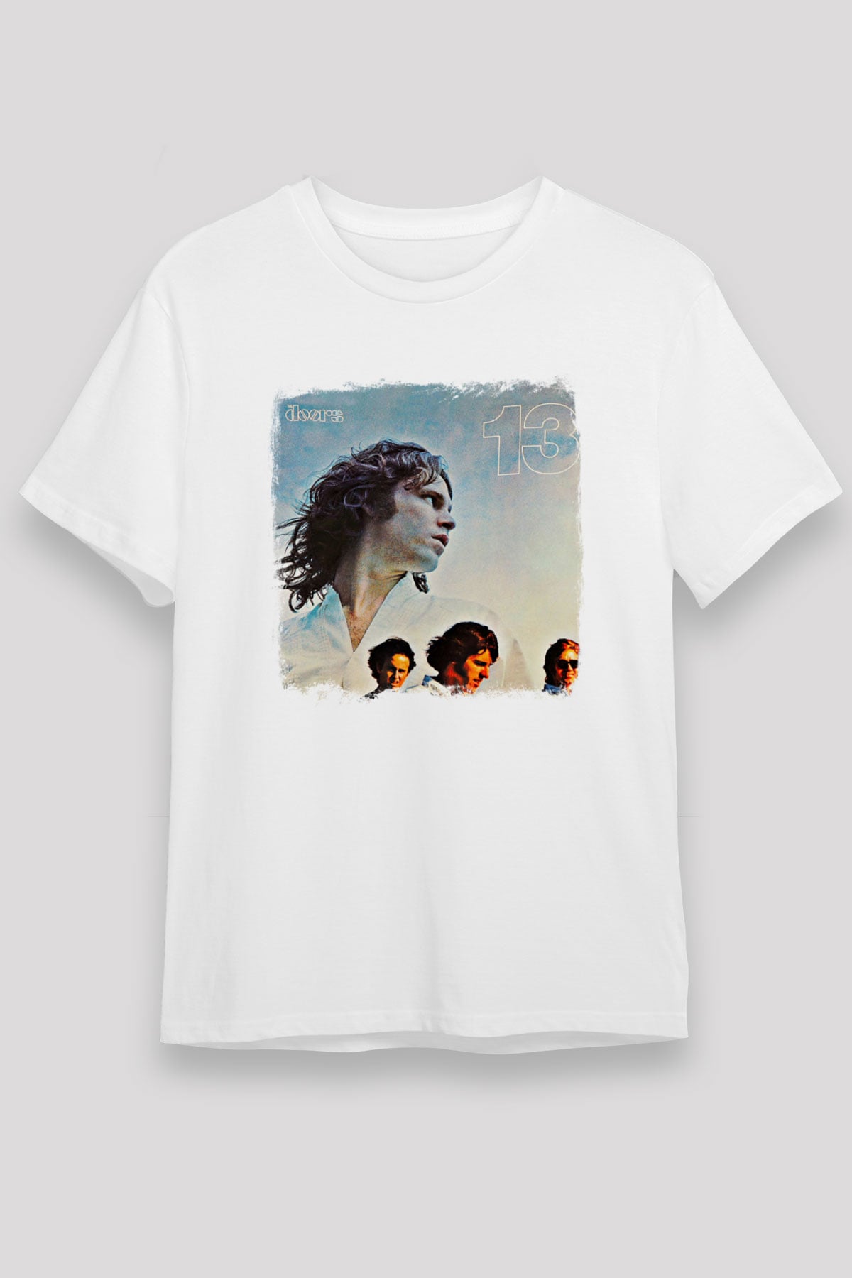 Doors Baskılı Unisex Beyaz Tişört