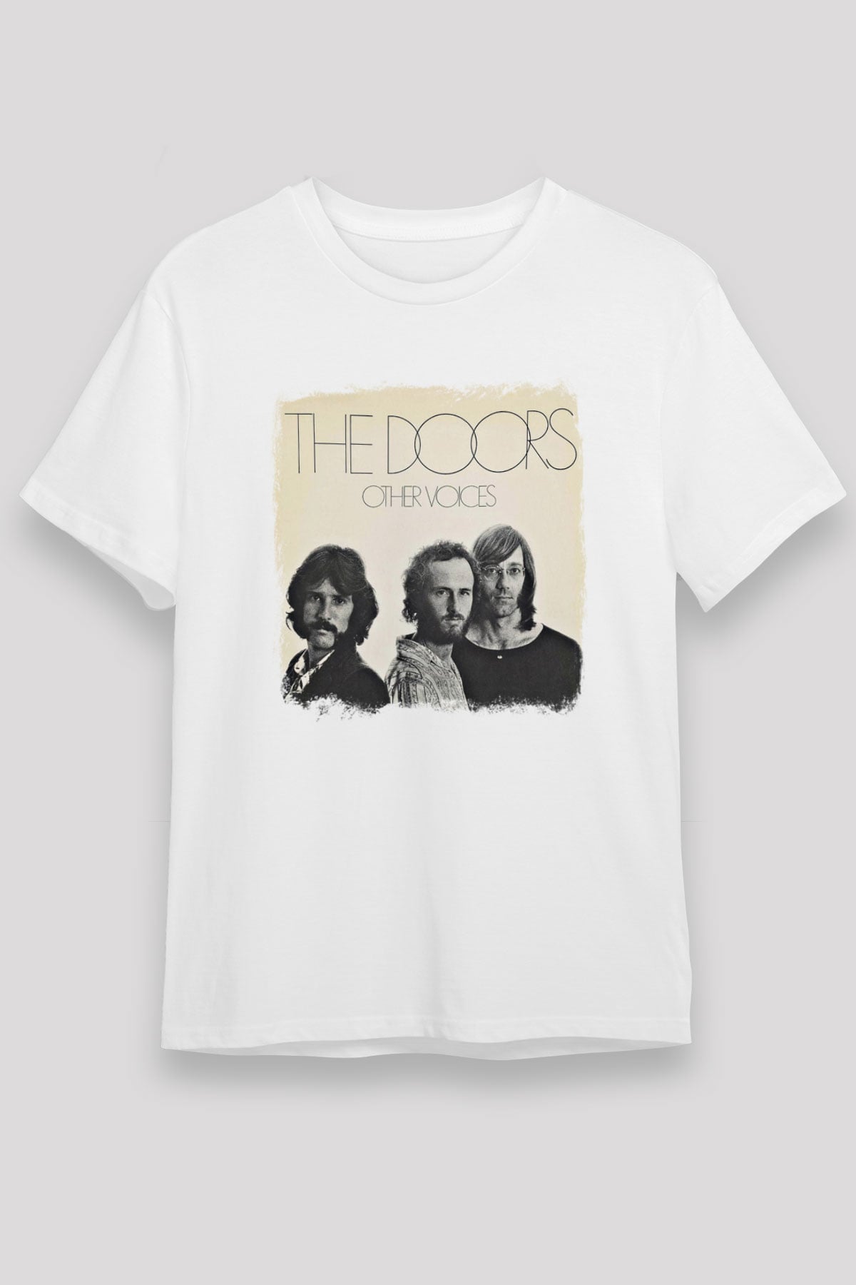 Doors Baskılı Unisex Beyaz Tişört