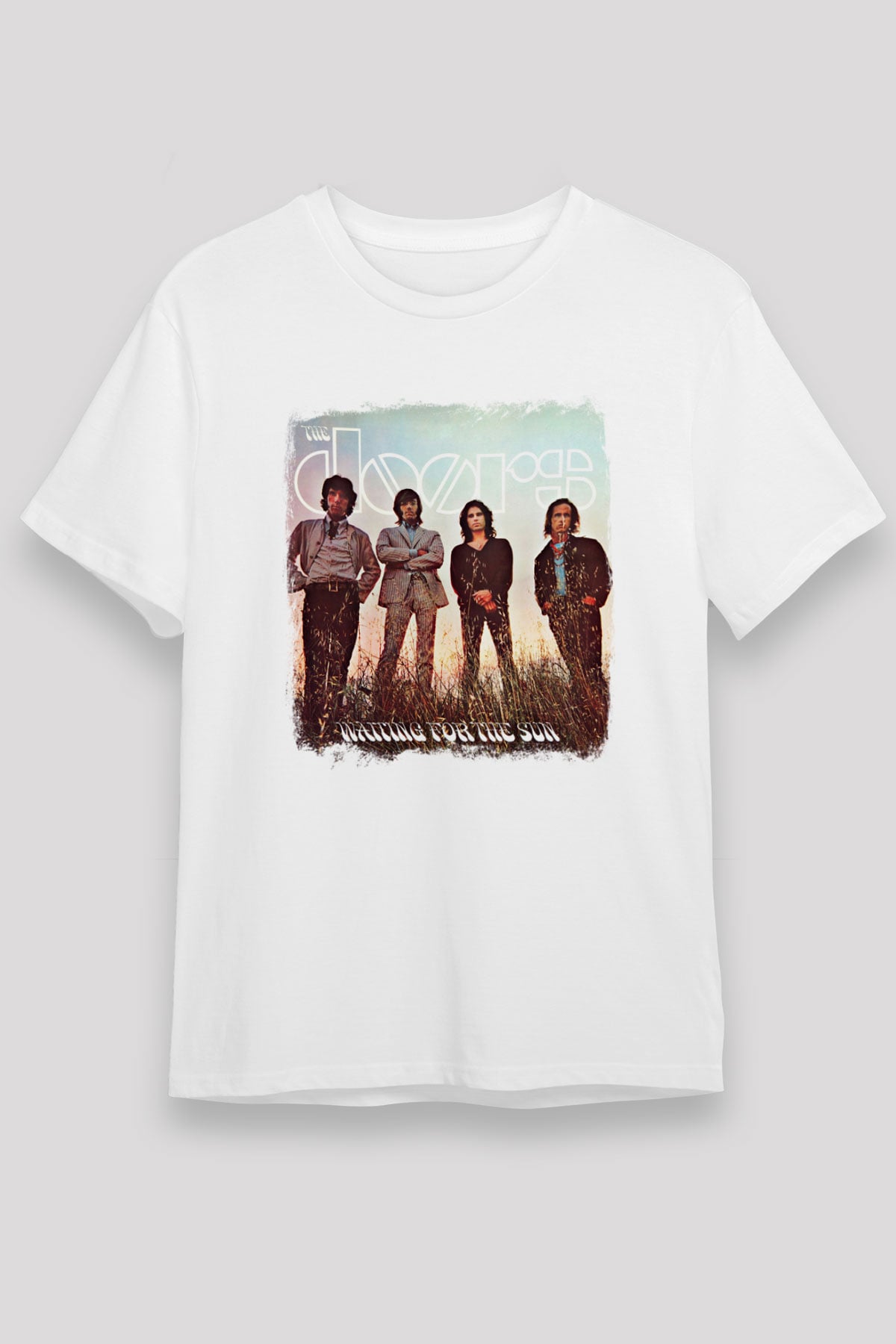 Doors Baskılı Unisex Beyaz Tişört