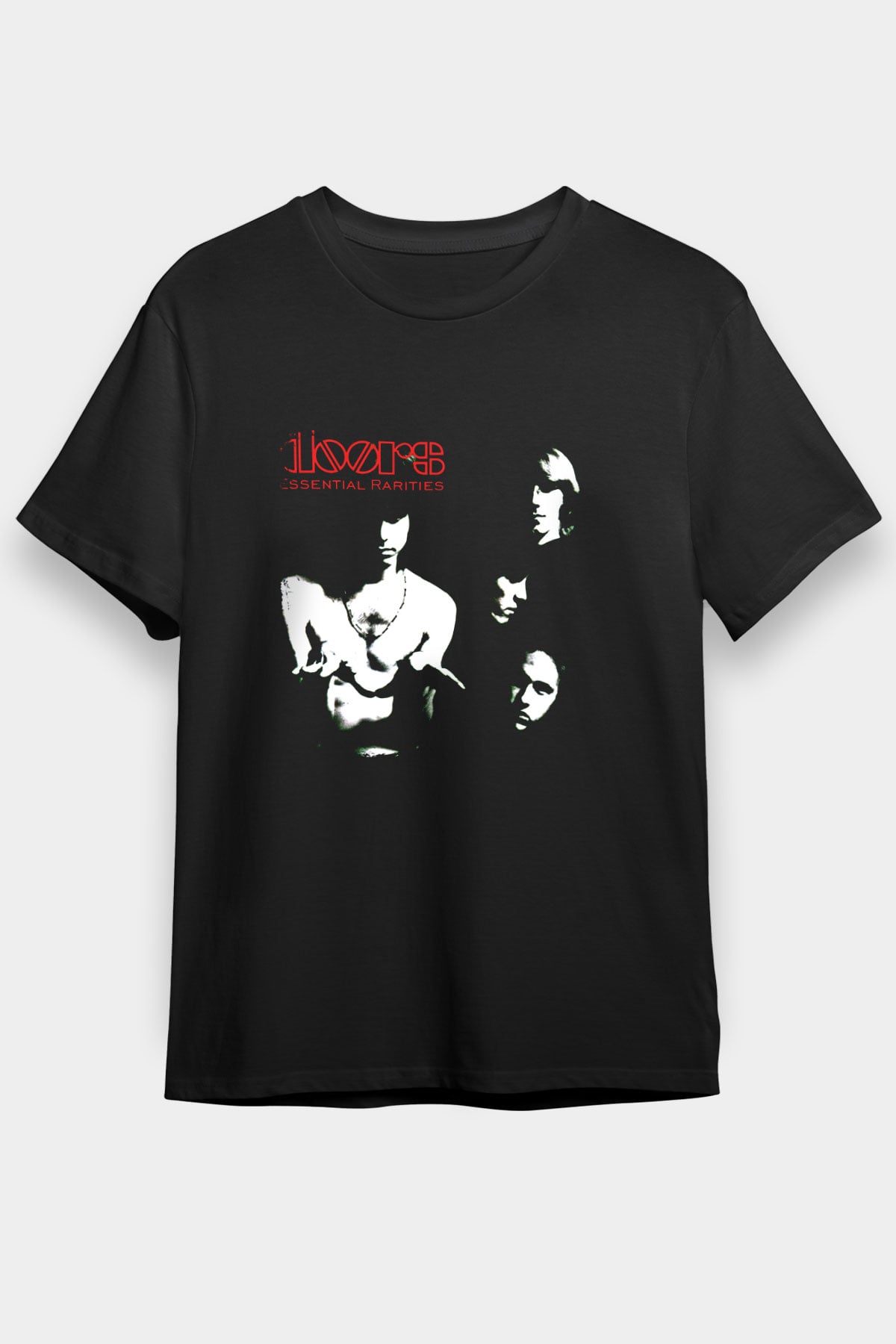 Doors Baskılı Unisex Siyah Tişört