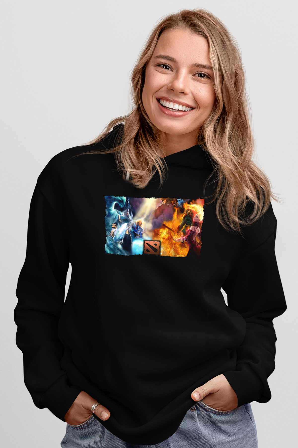 Dota 2 Siyah Unisex Hoodie