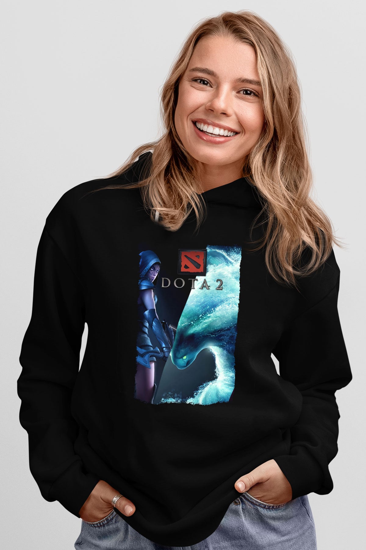 Dota 2 Siyah Unisex Hoodie