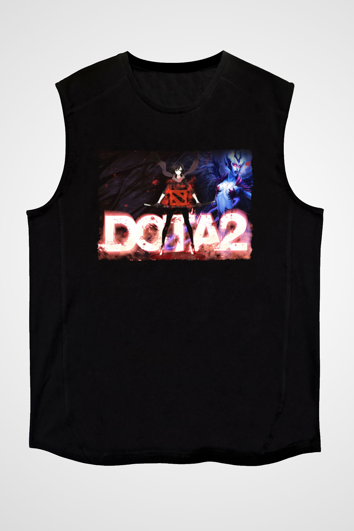 Dota 2 Siyah Unisex Kolsuz Tişört