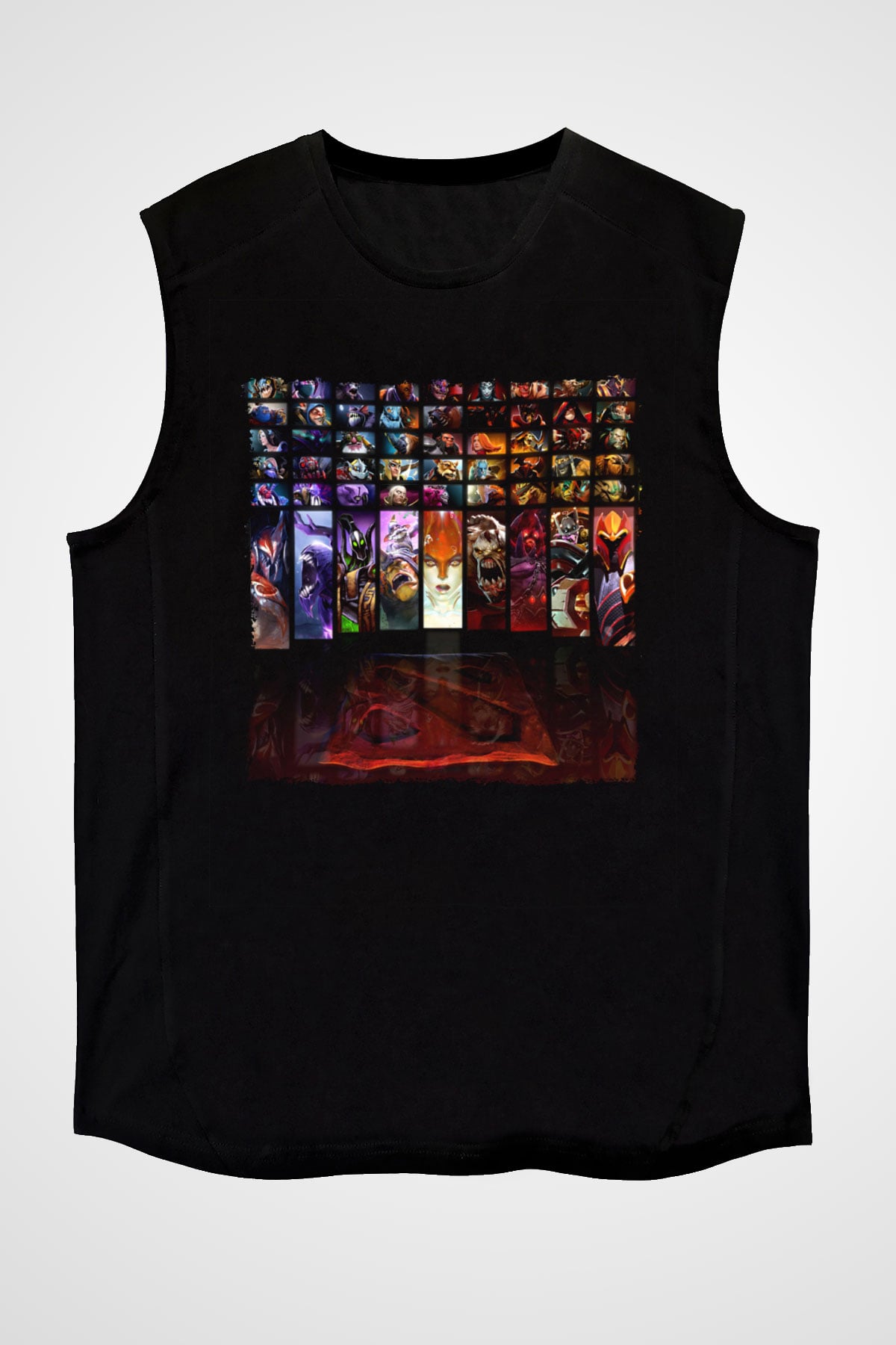 Dota 2 Siyah Unisex Kolsuz Tişört