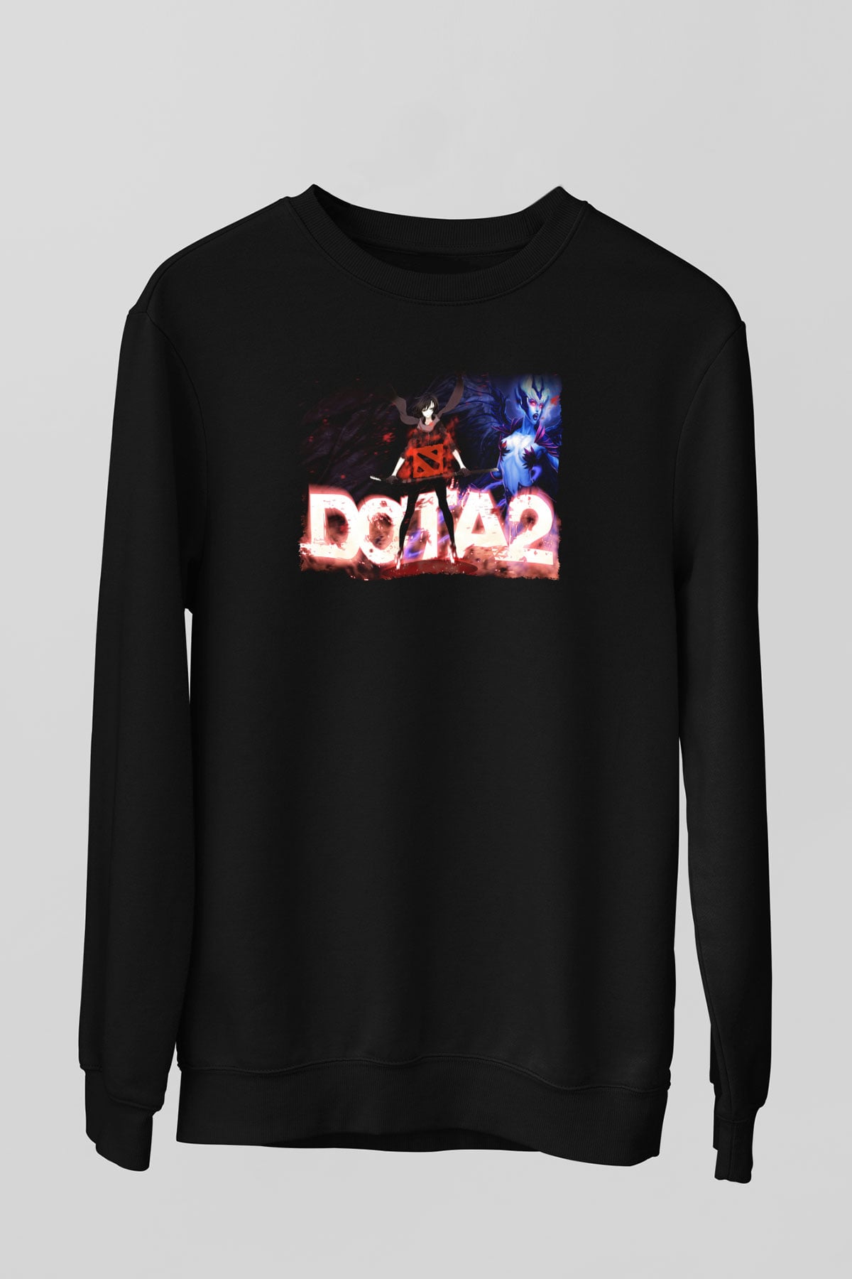 Dota 2 Siyah Unisex Sweatshirt