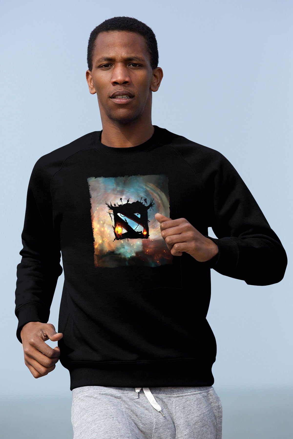 Dota 2 Siyah Unisex Sweatshirt