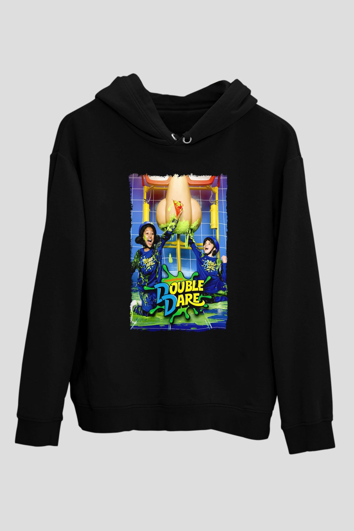 Double Dare Siyah Unisex Hoodie