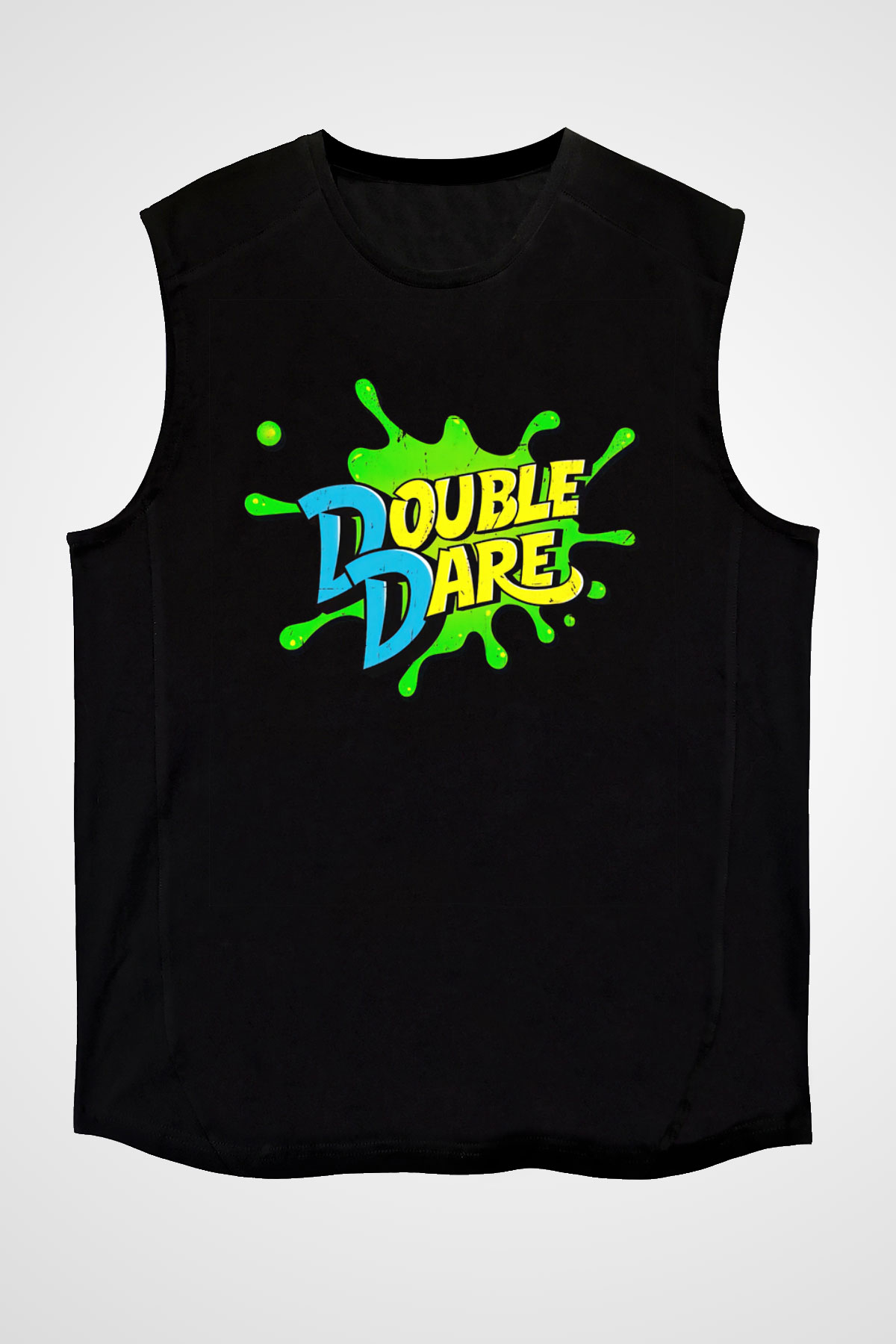 Double Dare Siyah Unisex  Kolsuz Tişört