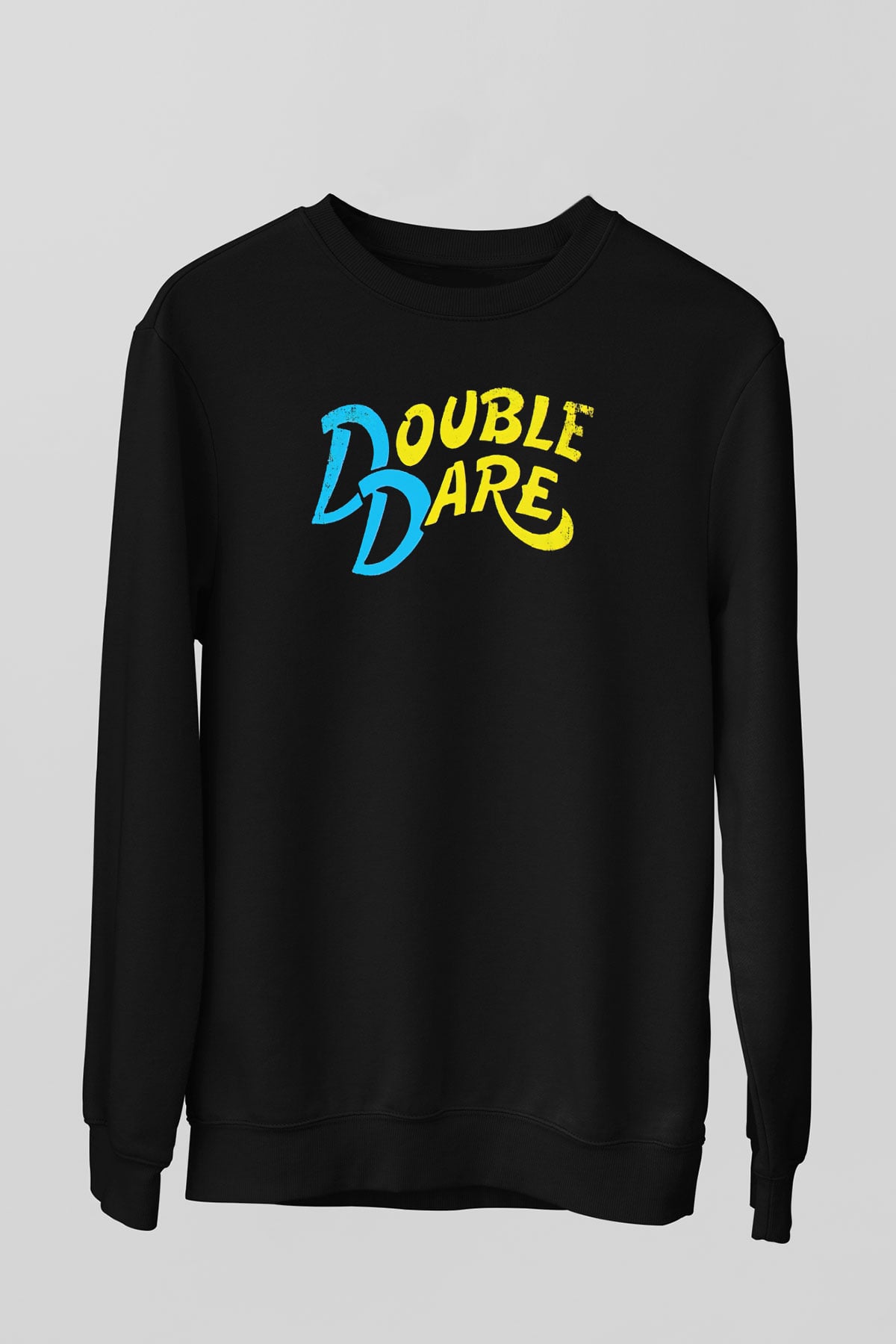Double Dare Siyah Unisex  Sweatshirt