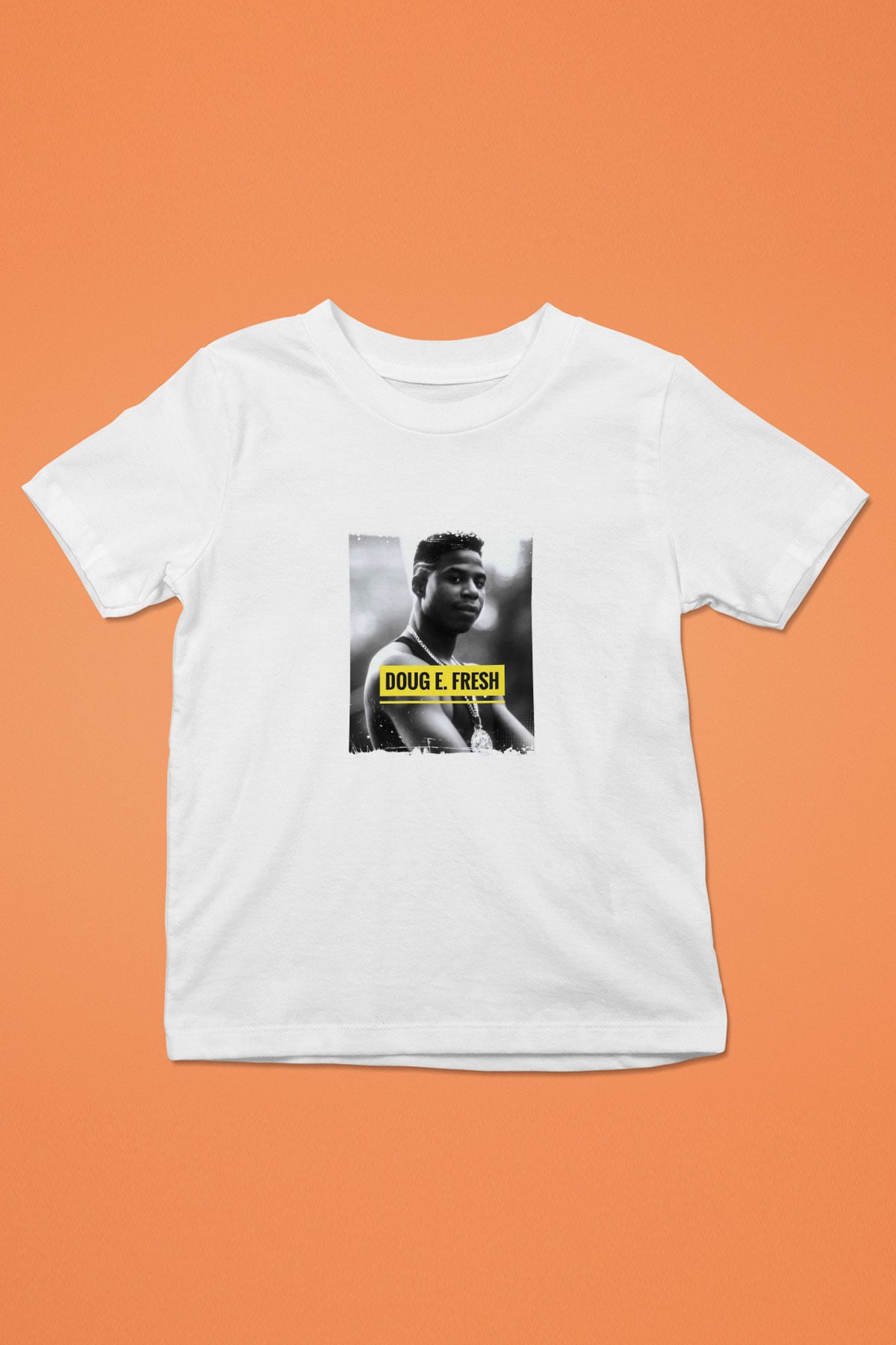 Doug E. Fresh Baskılı Unisex Beyaz Çocuk Tişört