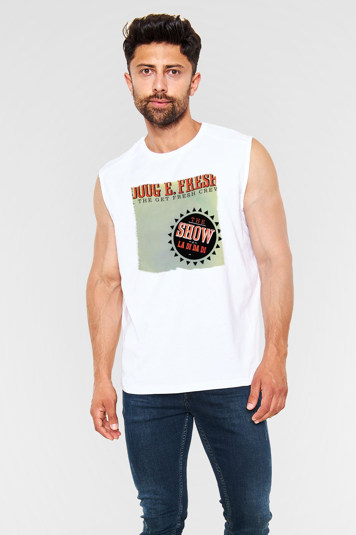 Doug E. Fresh Beyaz Unisex Kolsuz Tişört
