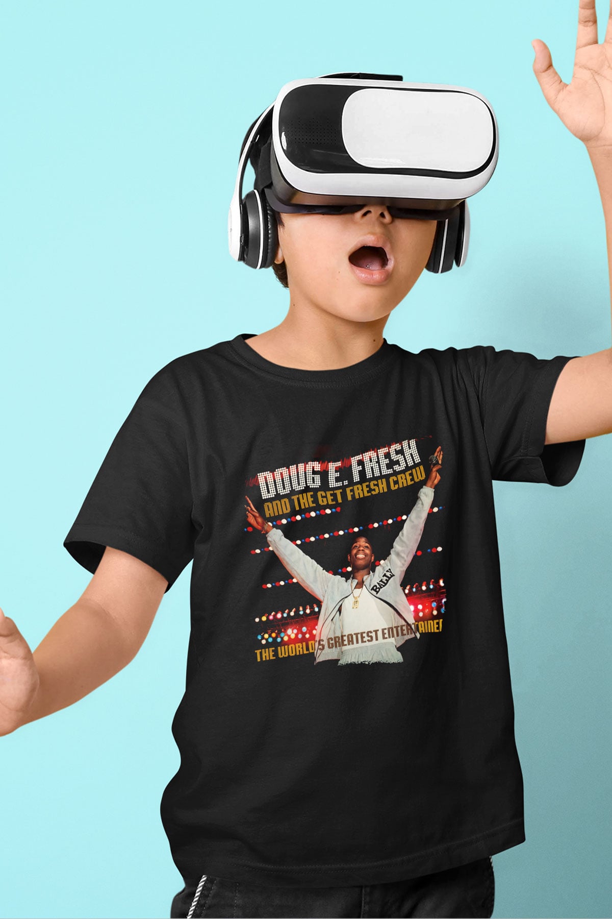 Doug E. Fresh Siyah Unisex Çocuk Tişört