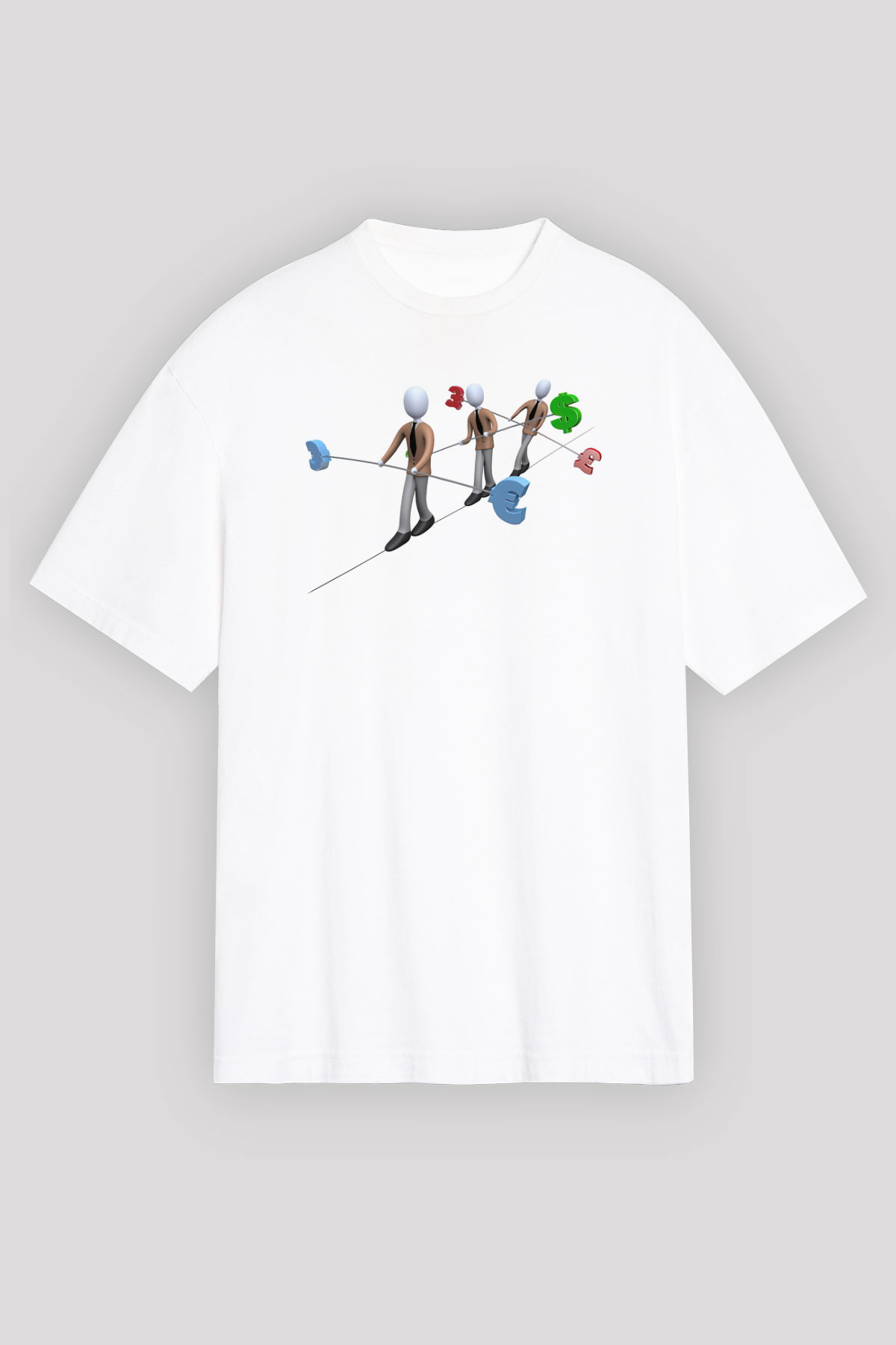 Dövizci Beyaz Unisex Tişört T-Shirt - TişörtFabrikası