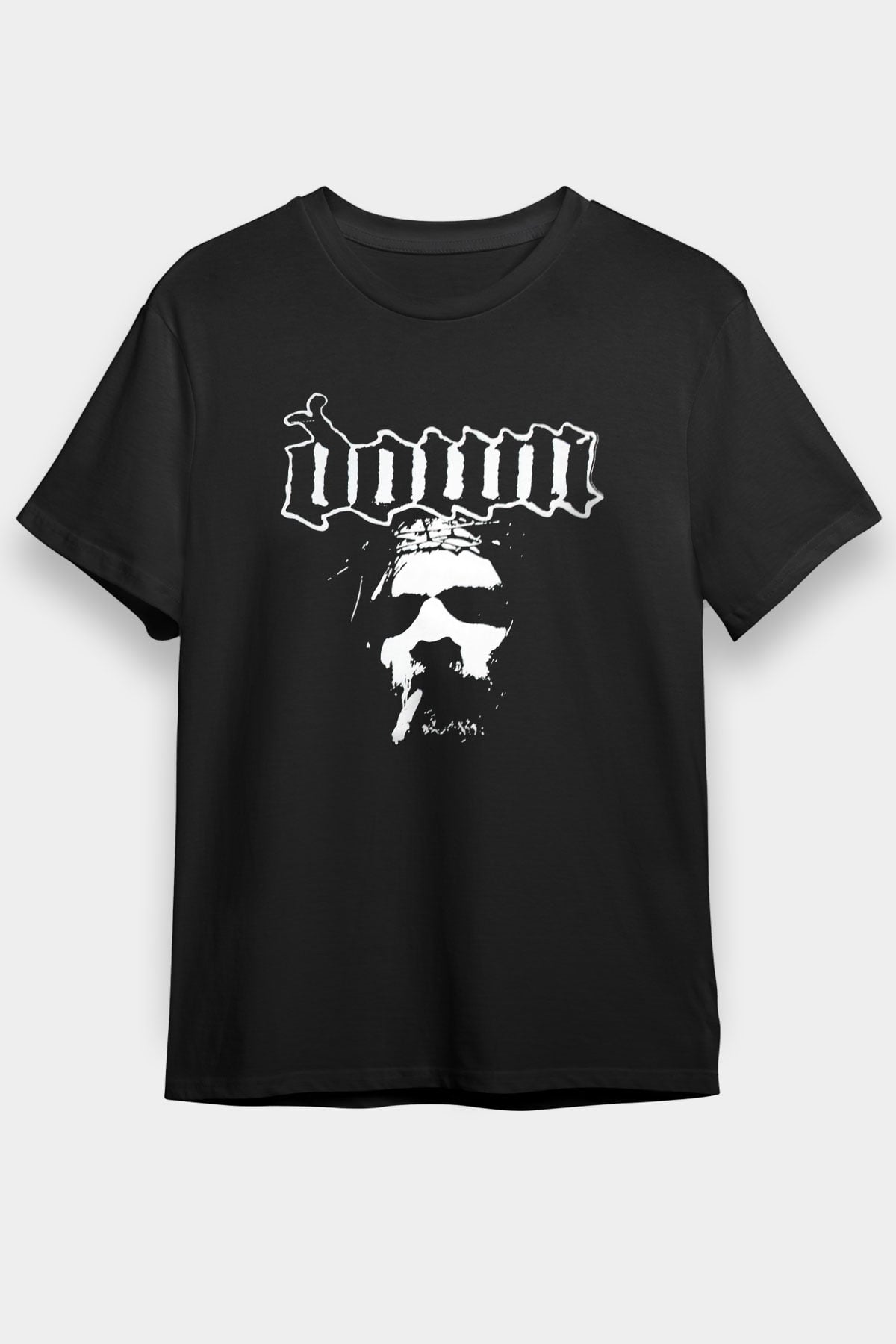 Down Siyah Unisex Tişört T-Shirt - TişörtFabrikası