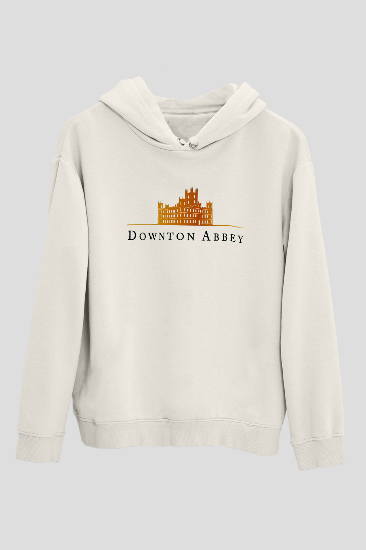 Downtown Abbey Beyaz Unisex Hoodie