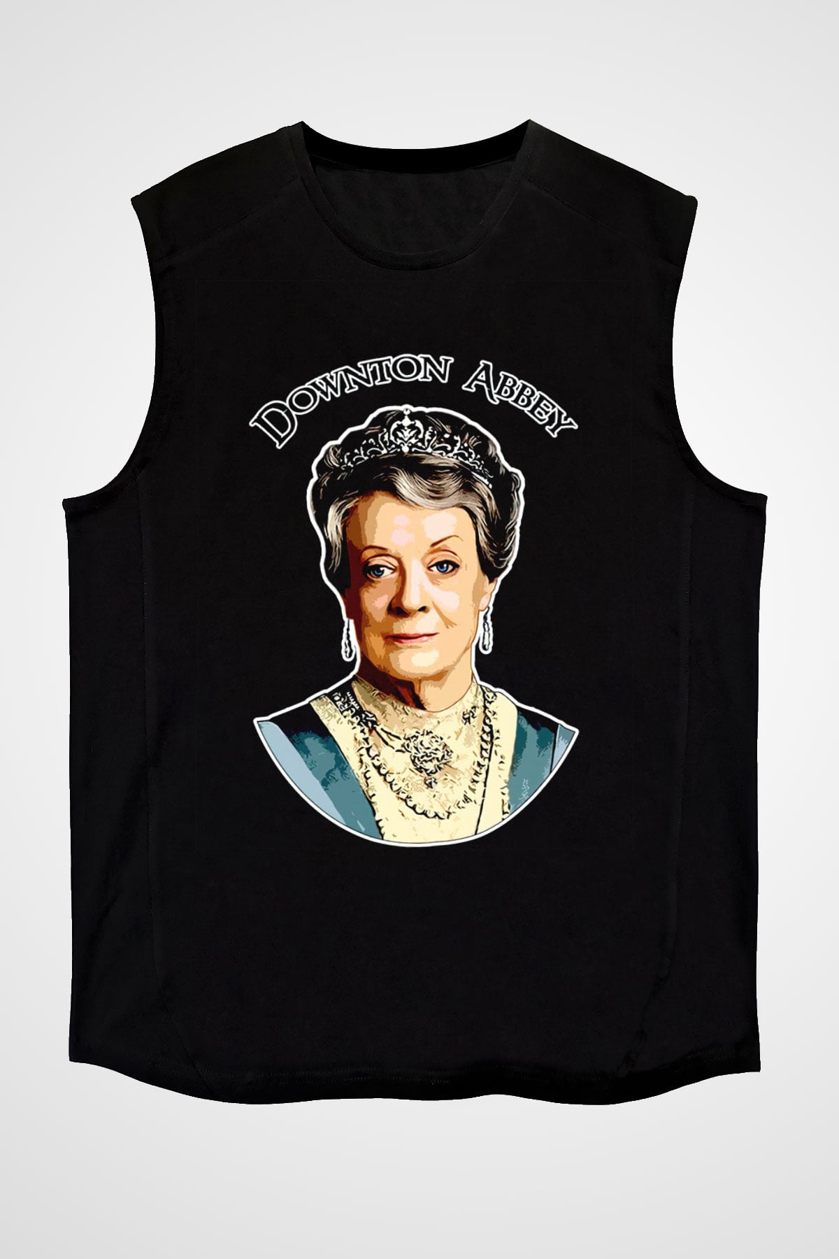 Downtown Abbey Siyah Unisex Kolsuz Tişört