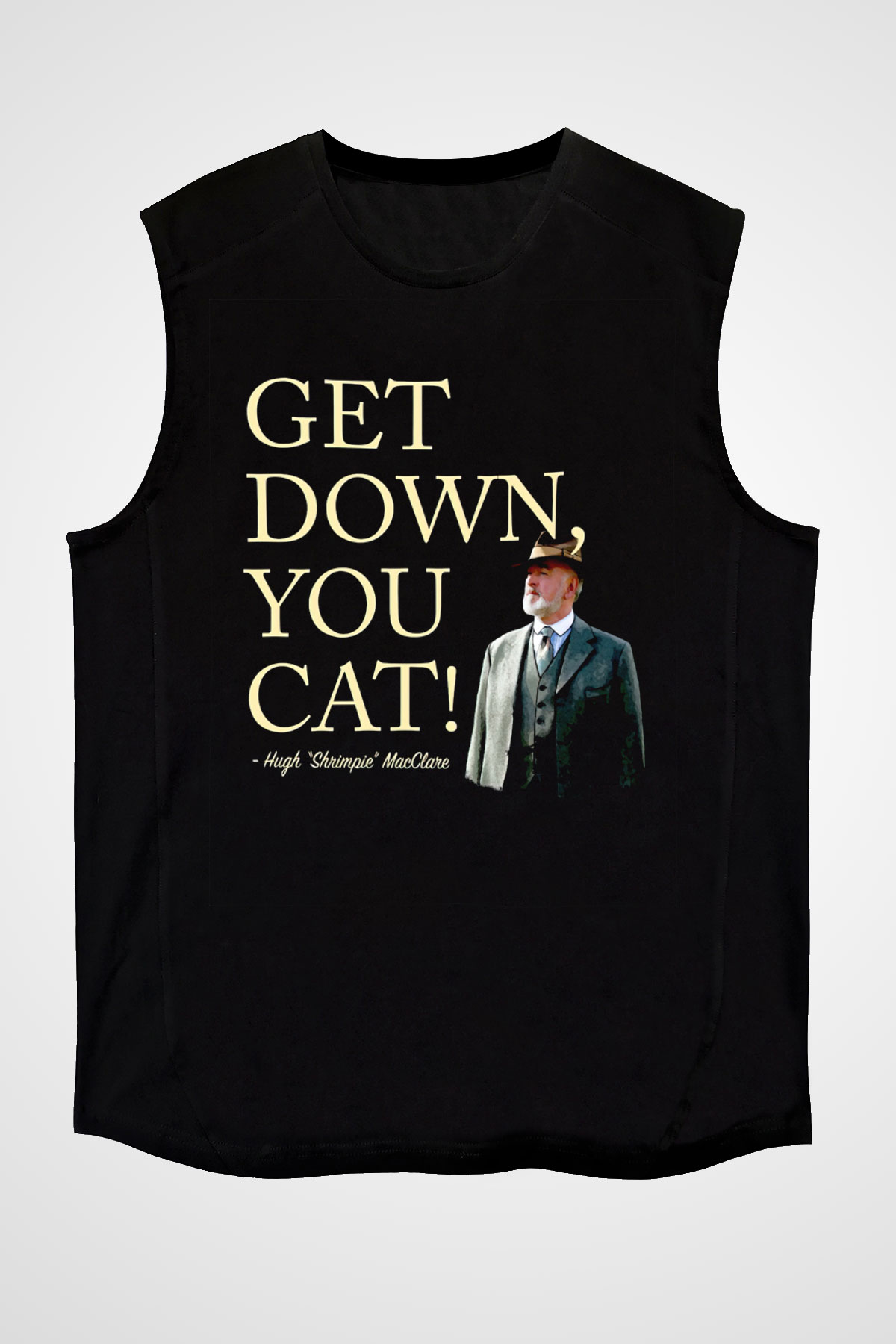 Downtown Abbey Siyah Unisex Kolsuz Tişört