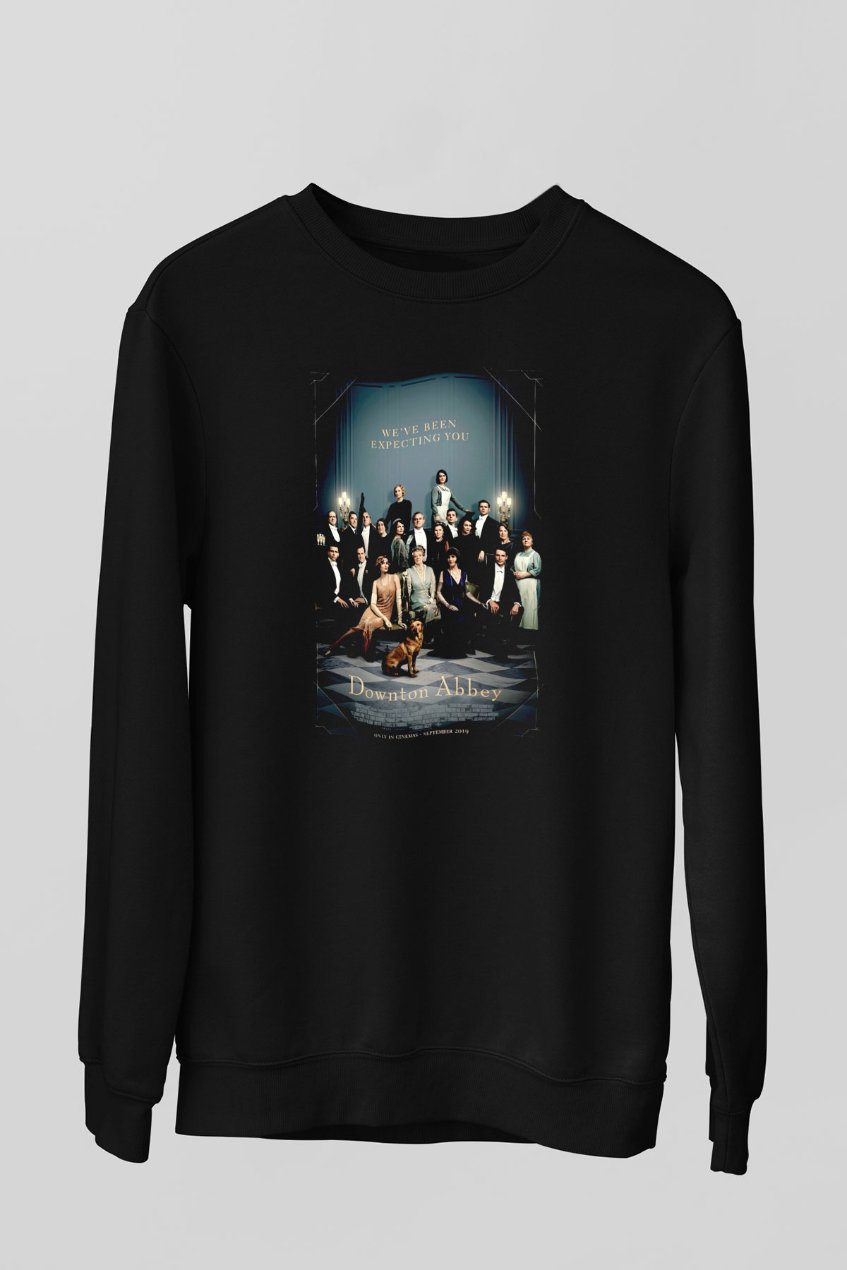 Downtown Abbey Siyah Unisex Sweatshirt